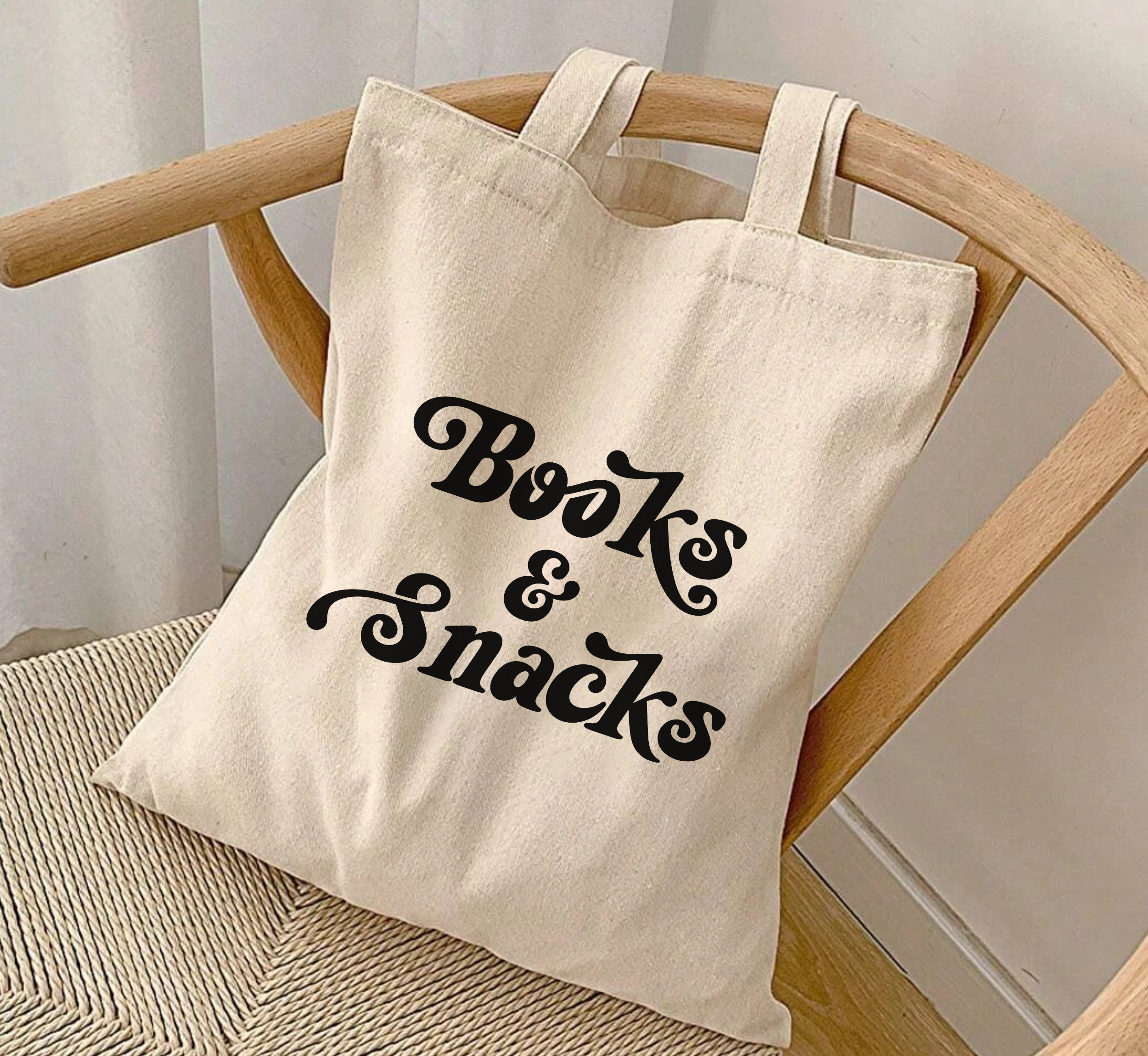 Books and Snacks Tote Bag