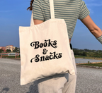 Books and Snacks Tote Bag