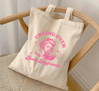 Crying Over Book Boyfriends Tote Bag