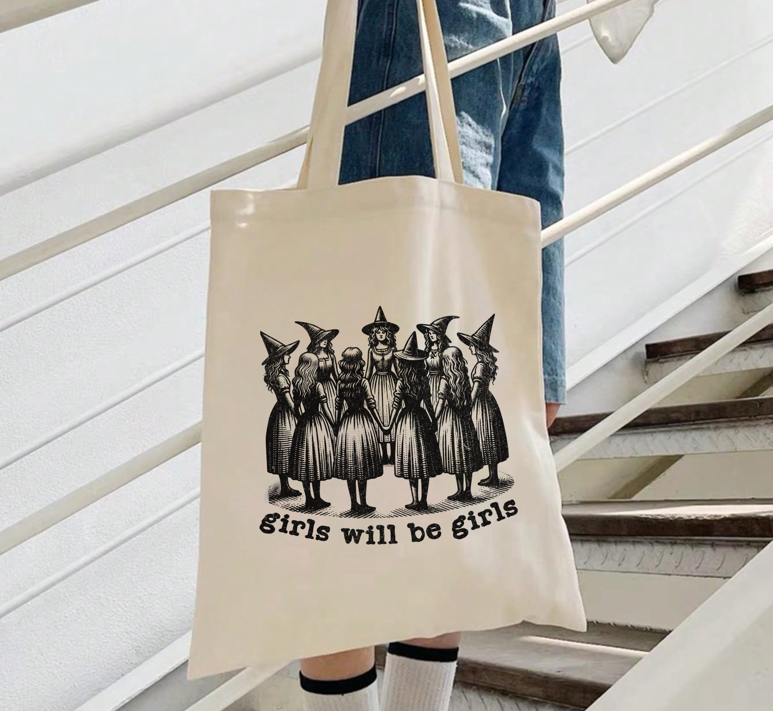 Girls Will Be Girls Witchy Tote Bag