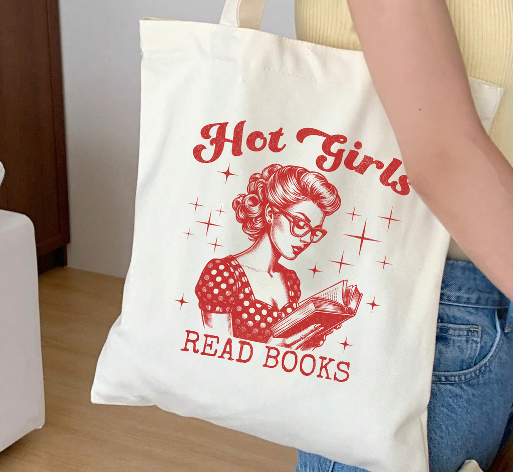 Hot Girls Read Books Tote Bag