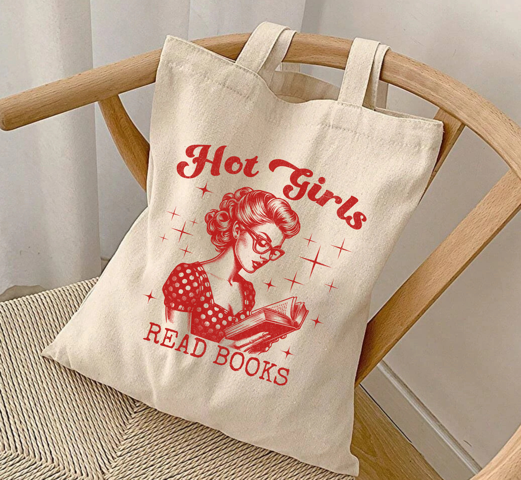 Hot Girls Read Books Tote Bag