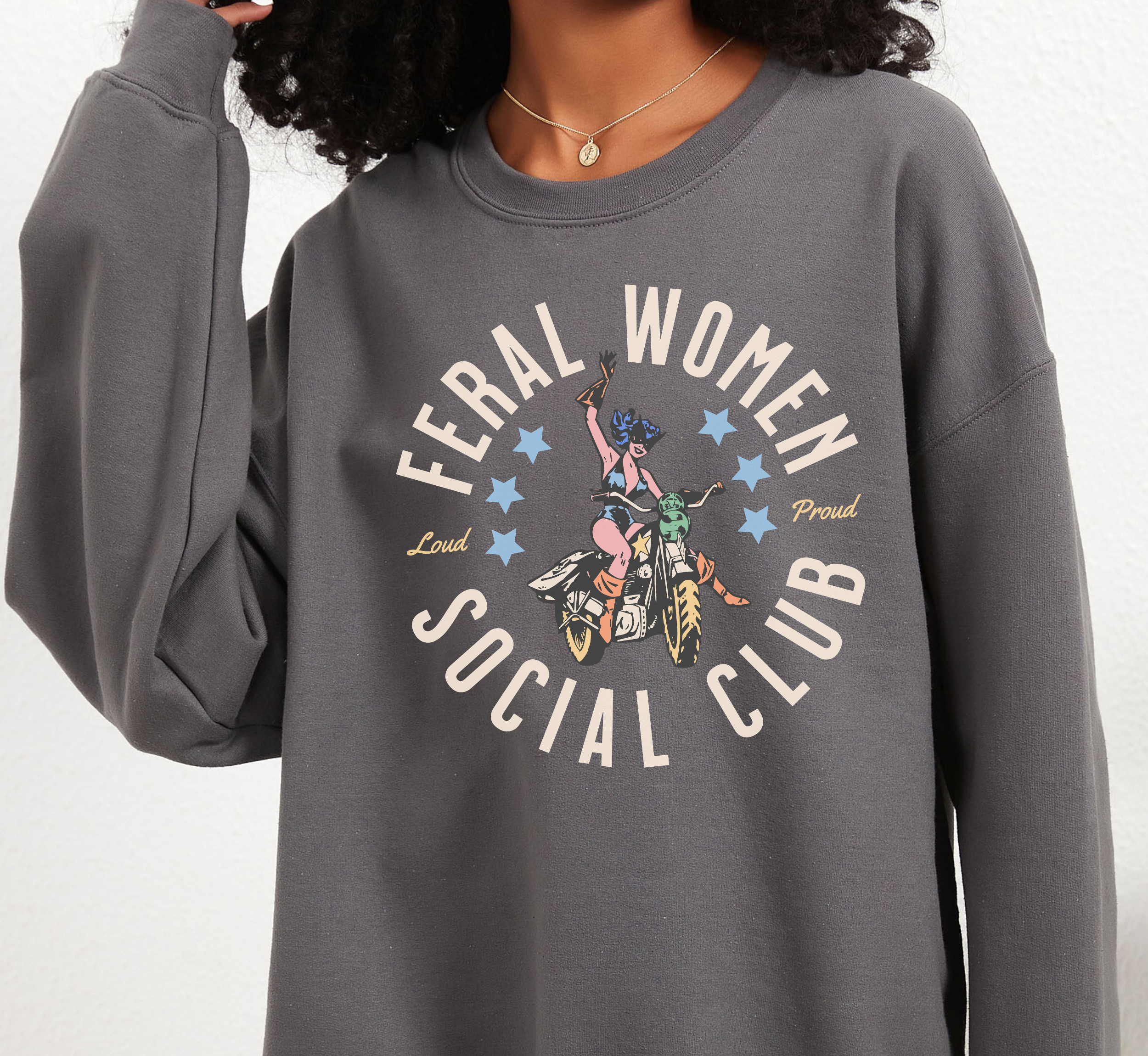 Sweat-shirt ras du cou Feral Women Social Club