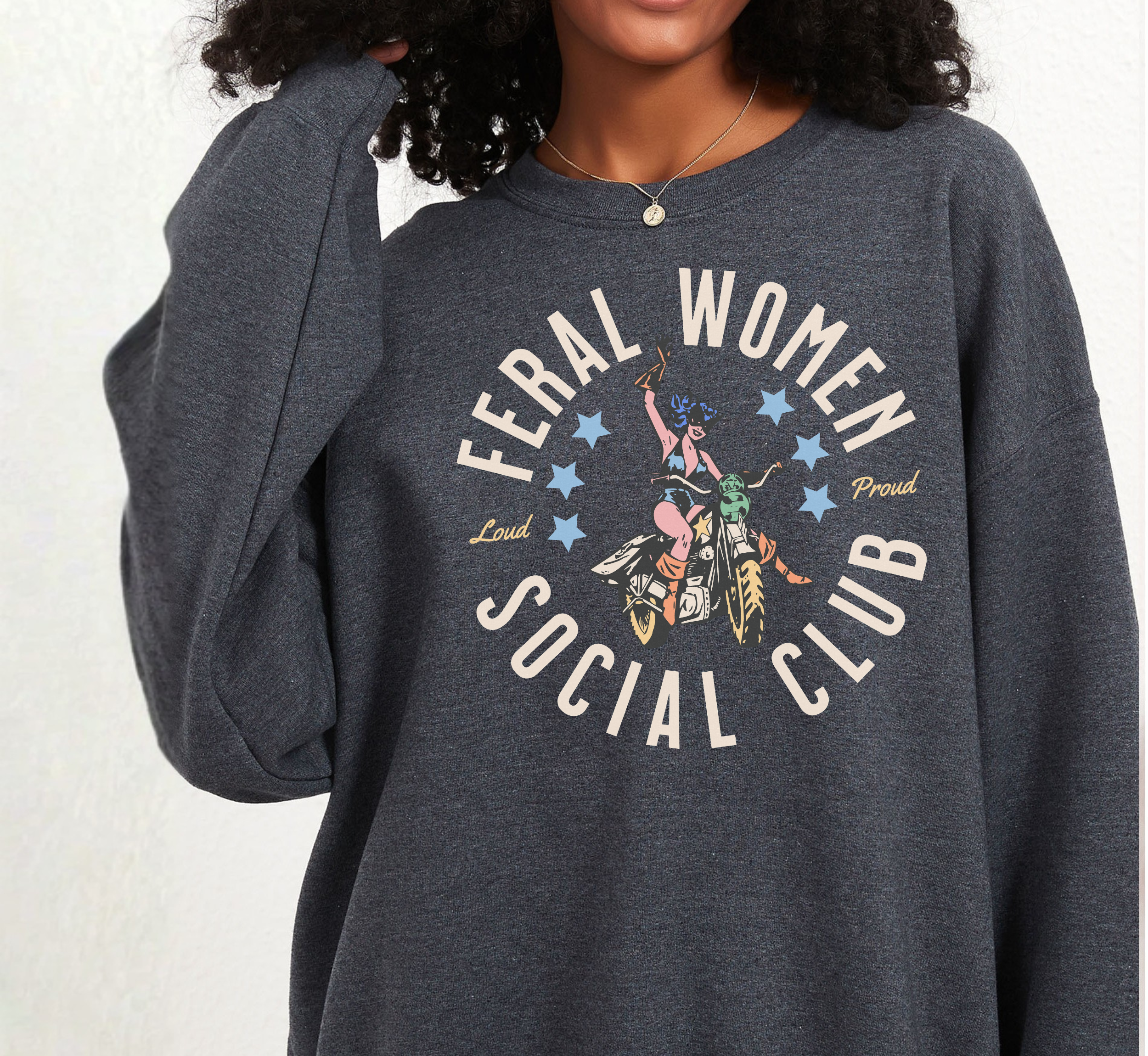 Sweat-shirt ras du cou Feral Women Social Club