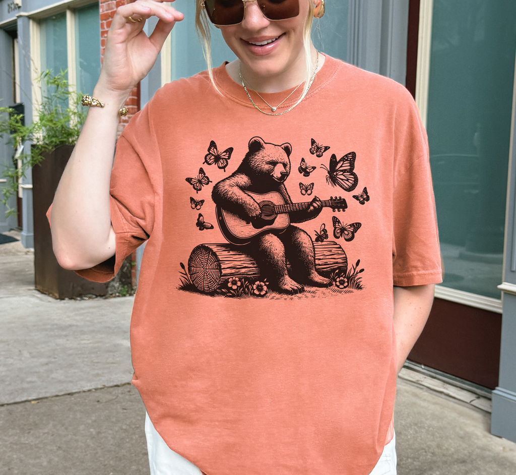 Bear Playing Guitar T-Shirt