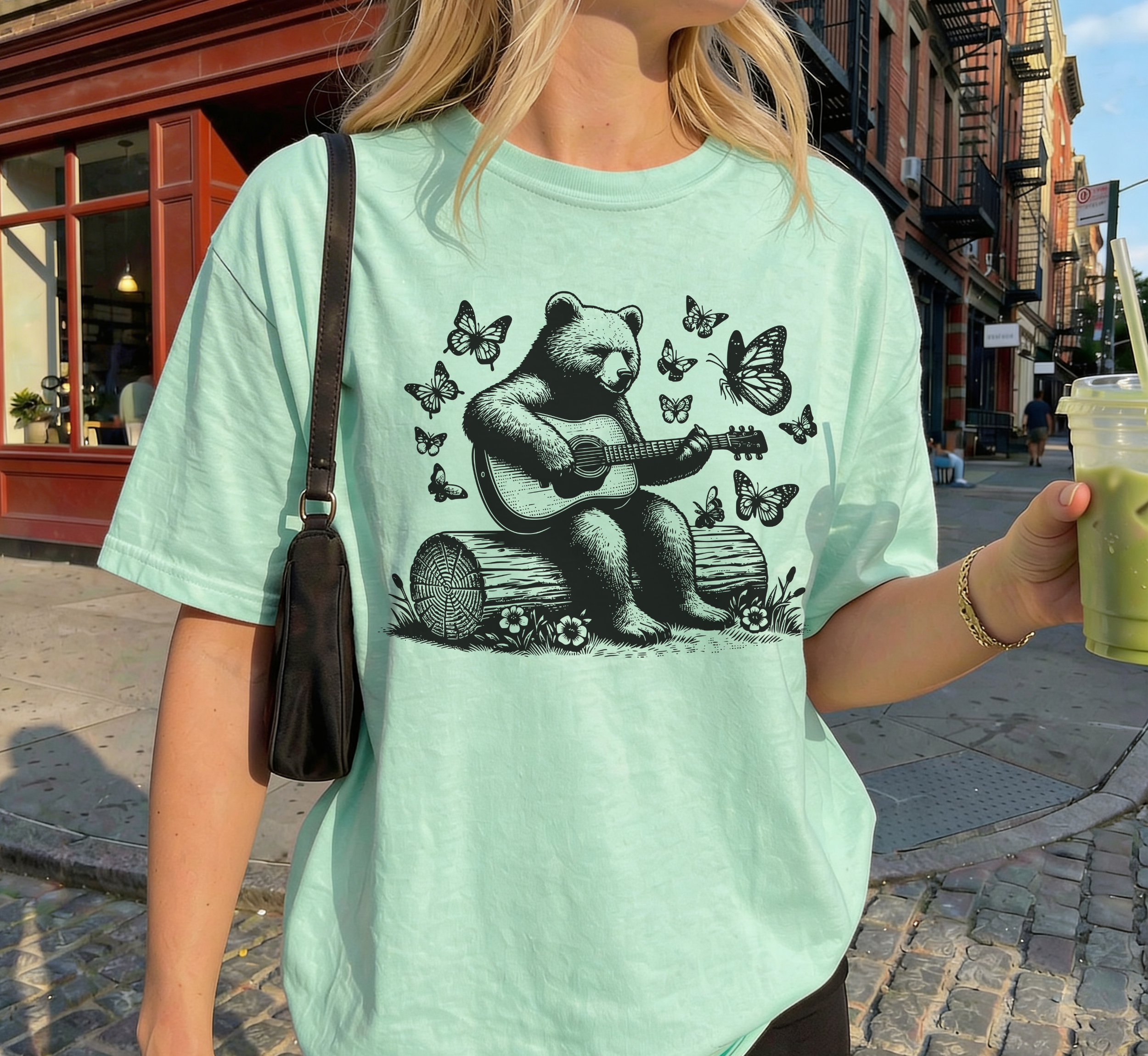 Bear Playing Guitar T-Shirt