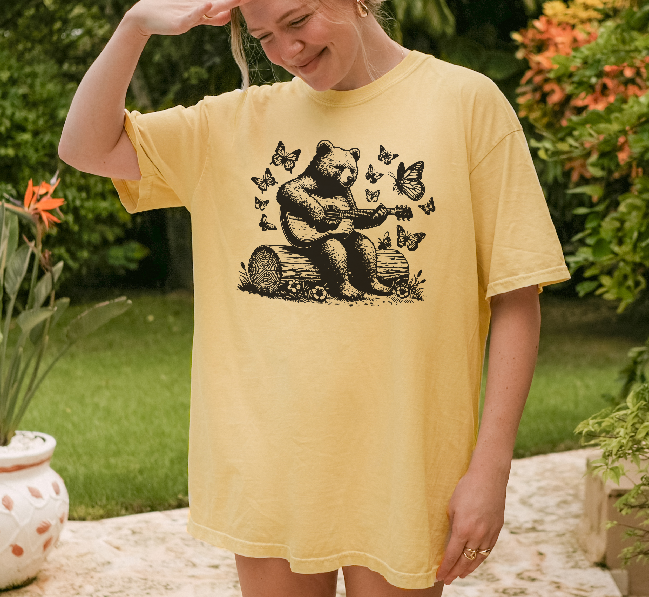 Bear Playing Guitar T-Shirt