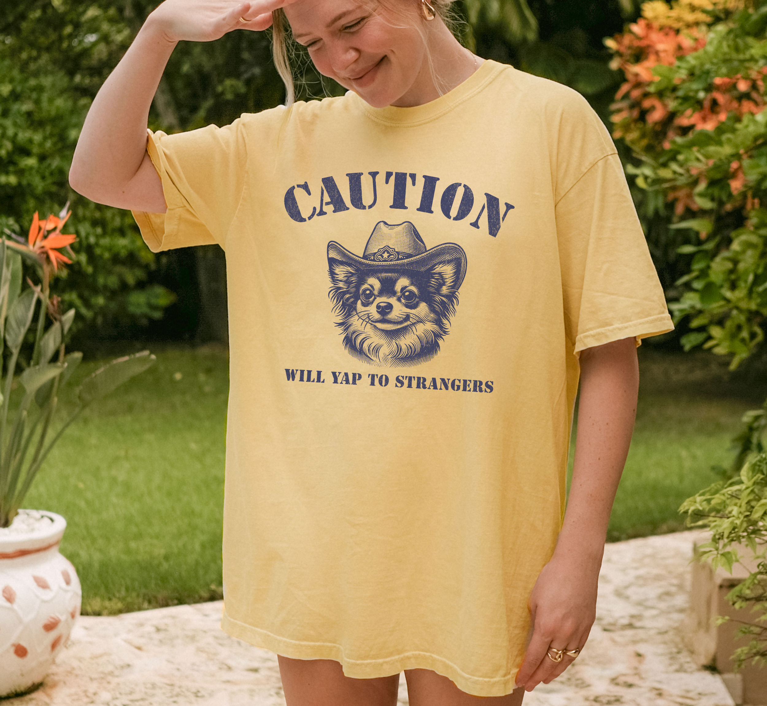 Caution Will Yap To Strangers T-Shirt