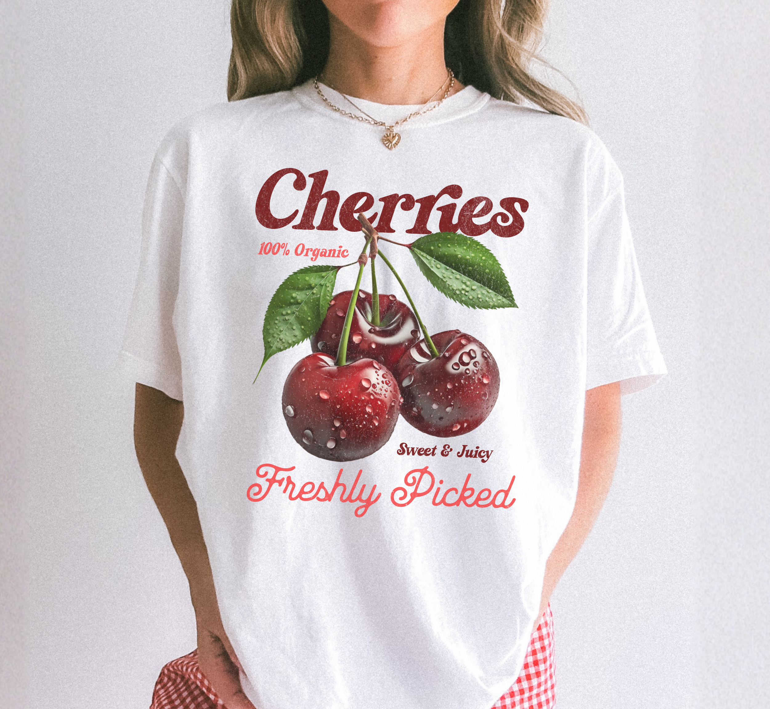 Retro Cherries Advertisement T-Shirt