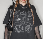 T-shirt de tatouage vintage sur le thème marin