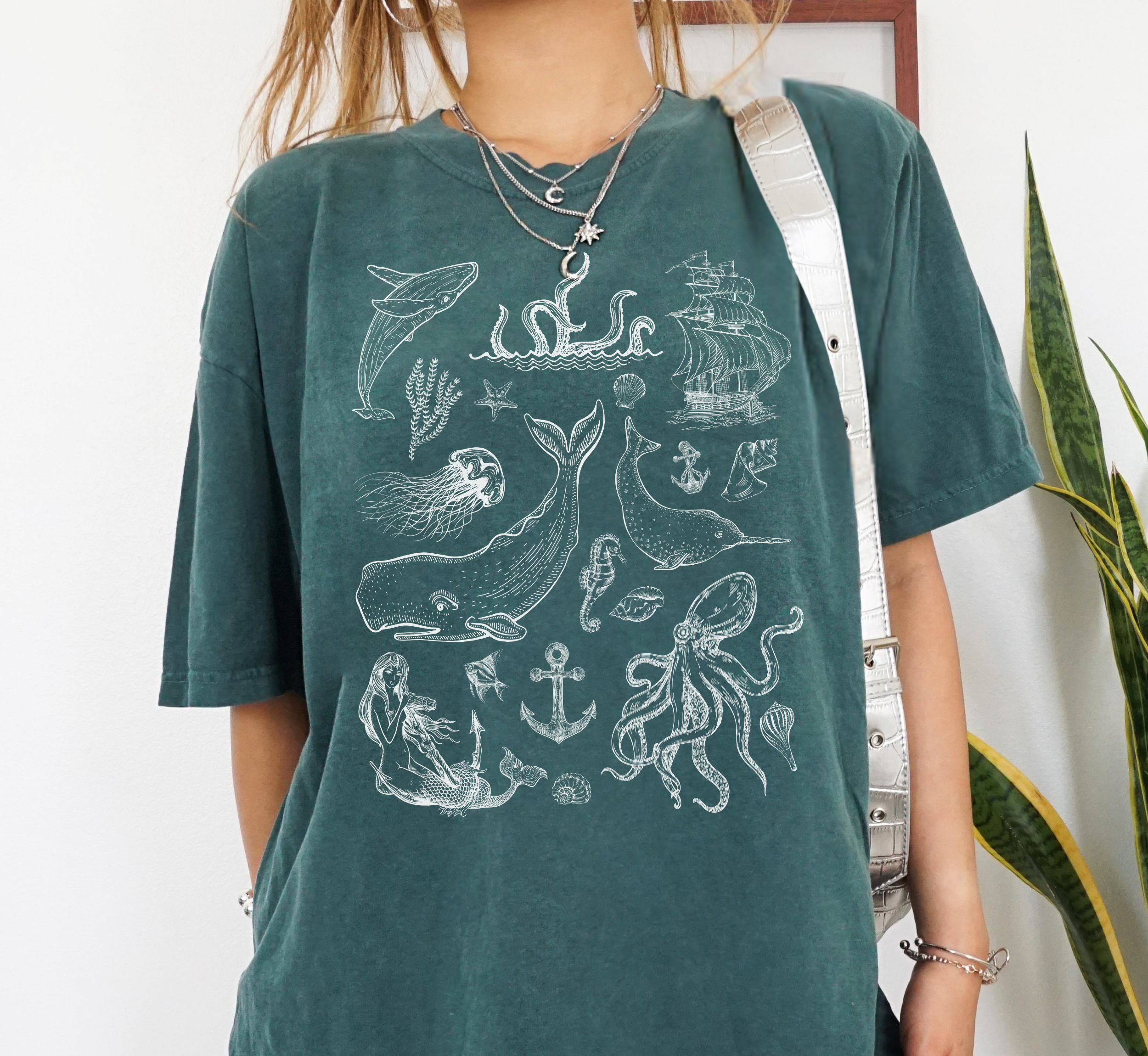 Vintage Sea Themed Tattoo T-Shirt