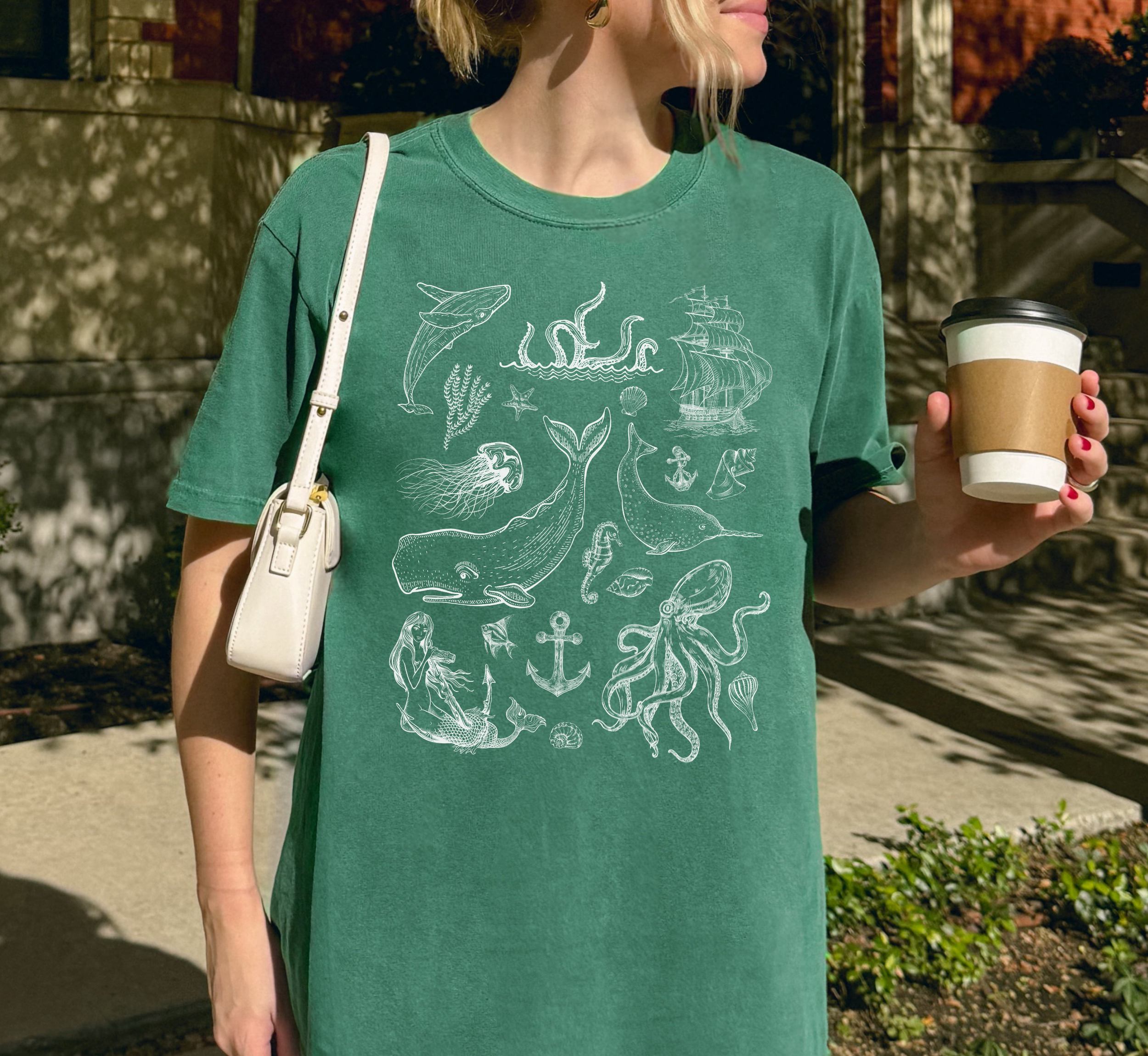 Vintage Sea Themed Tattoo T-Shirt
