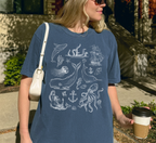 T-shirt de tatouage vintage sur le thème marin