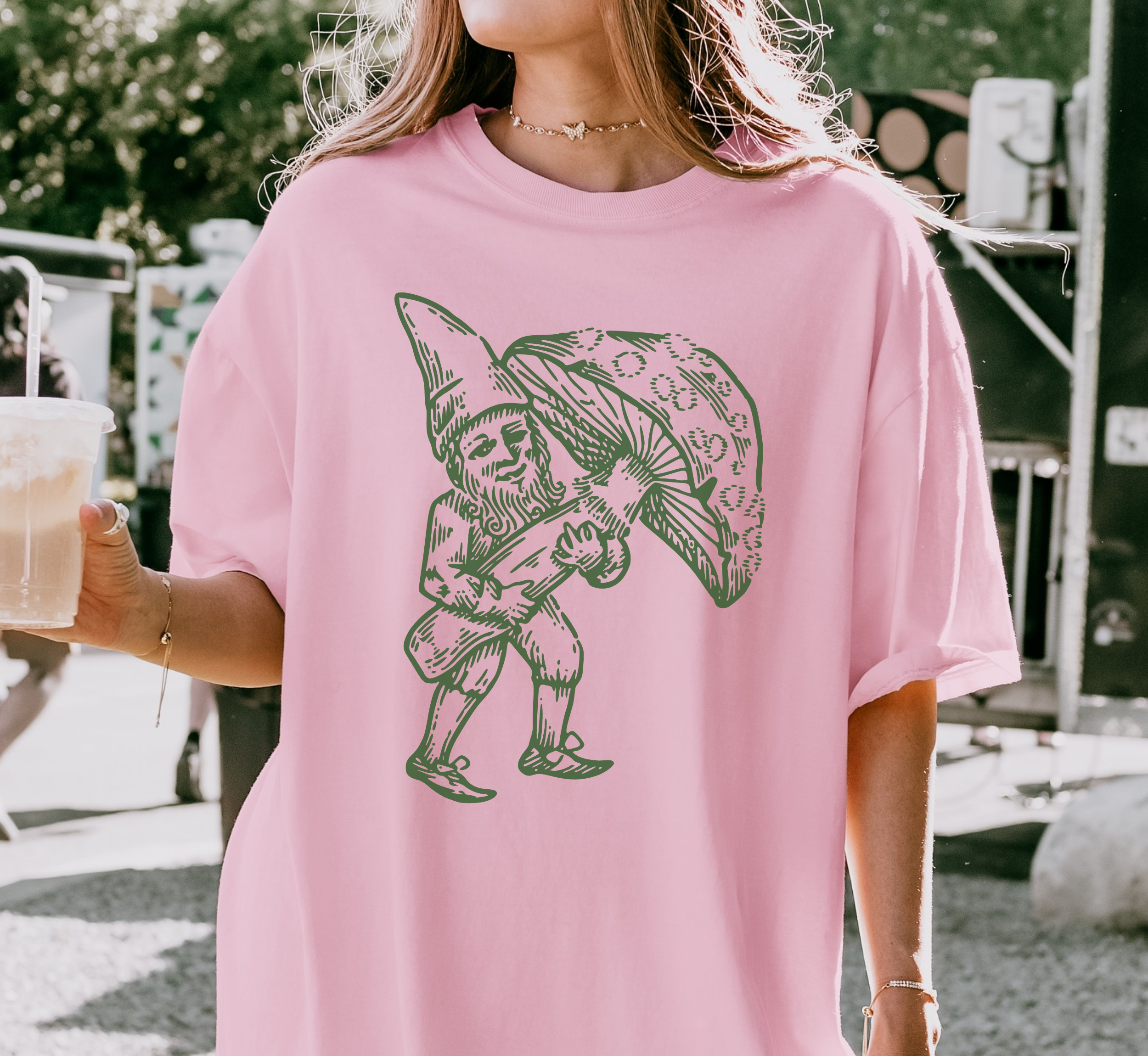 Medieval Gnome with Mushroom T-Shirt
