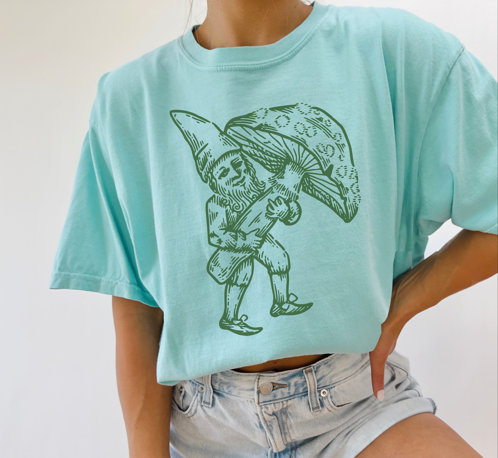 Medieval Gnome with Mushroom T-Shirt