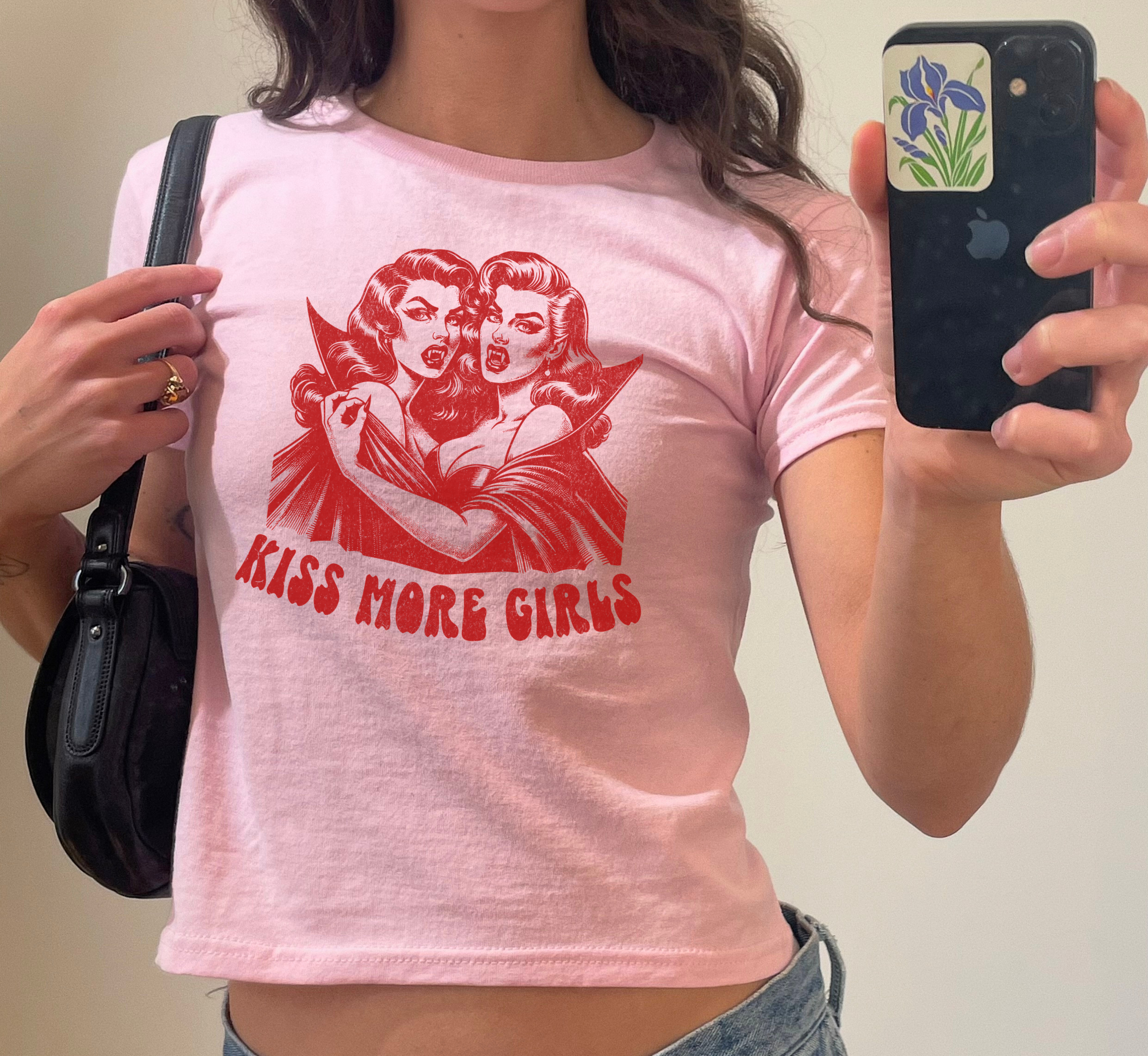 Kiss More Girls Vampire Baby Tee