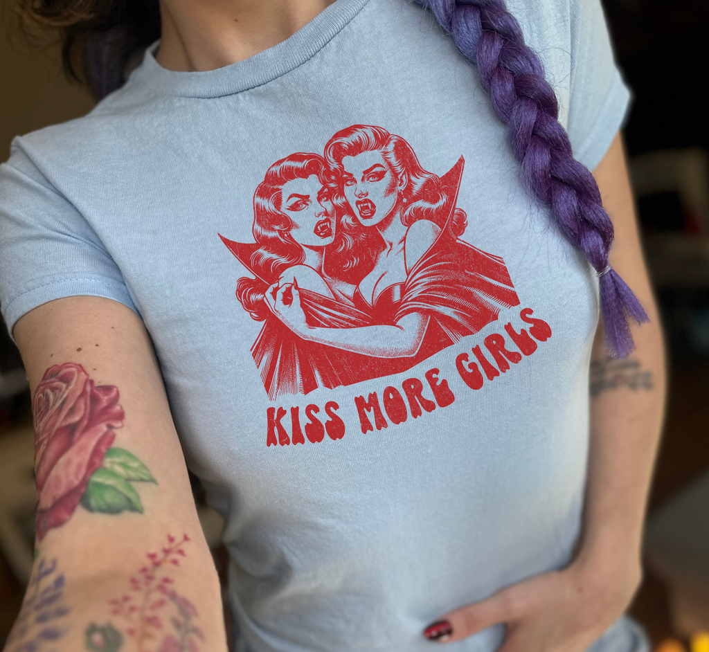 Kiss More Girls Vampire Baby Tee