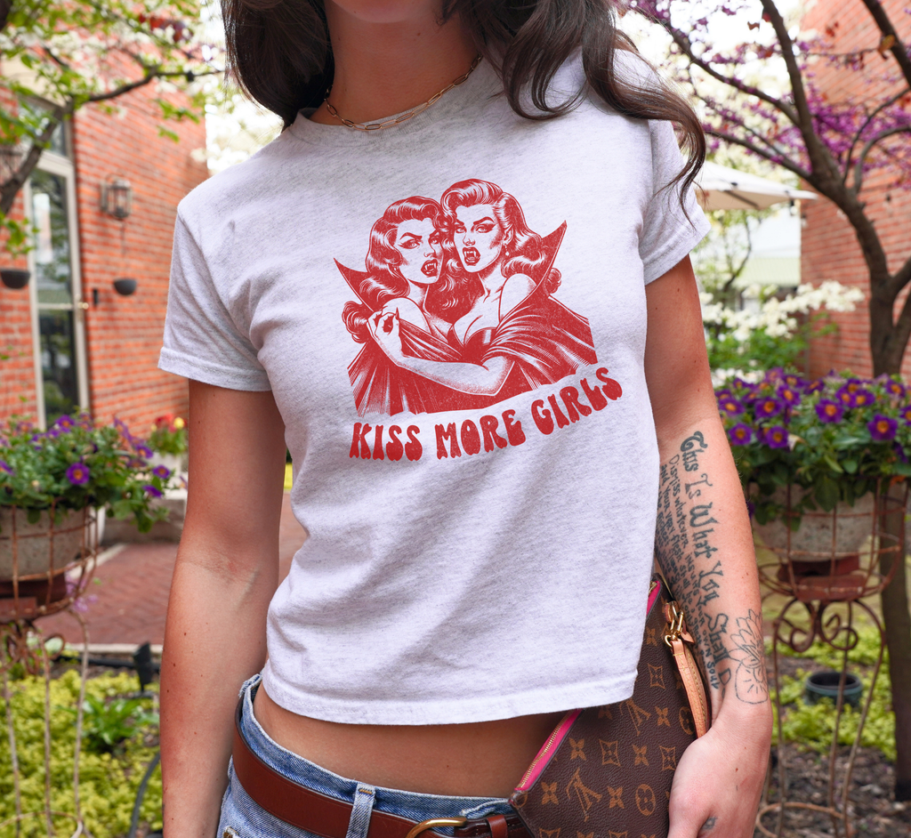 Kiss More Girls Vampire Baby Tee