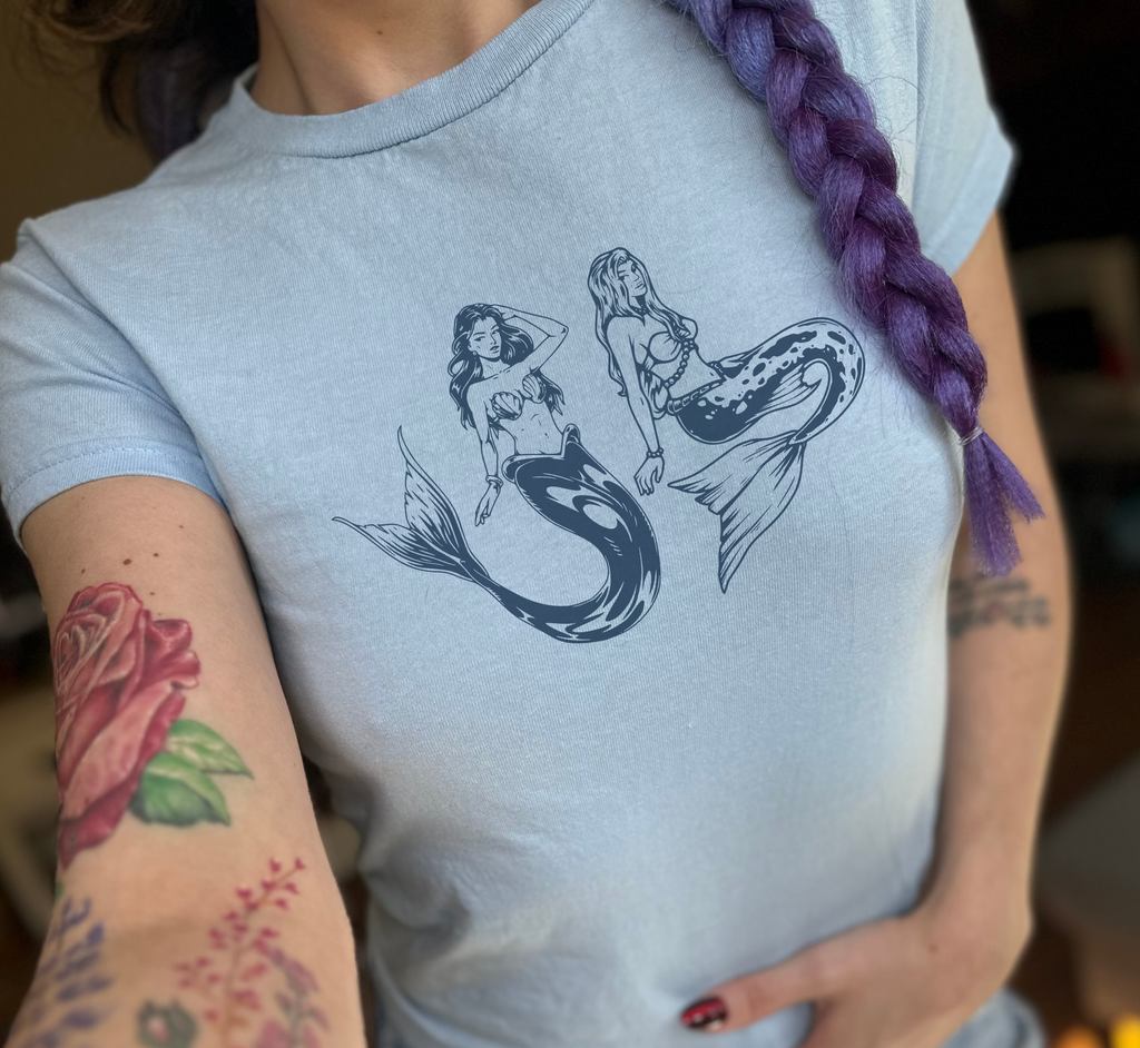 Mermaid Sisters Baby Tee