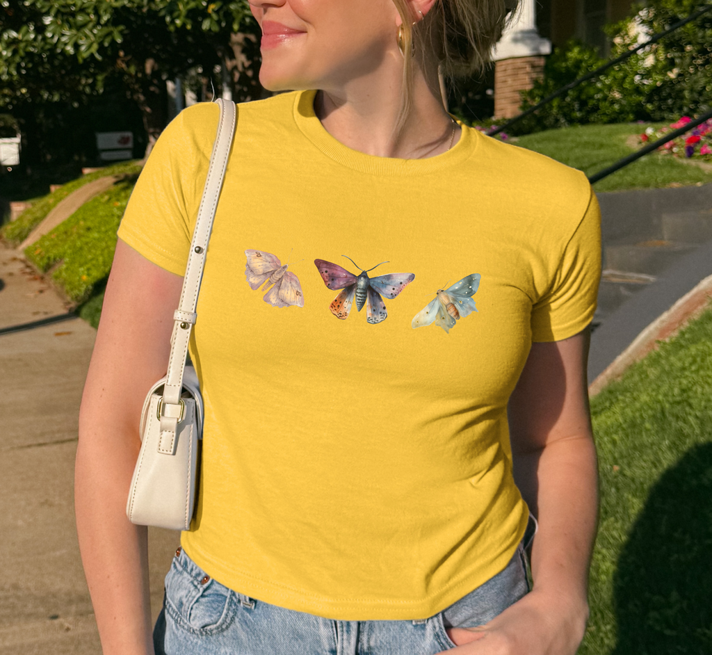 Watercolour Moths Baby Tee