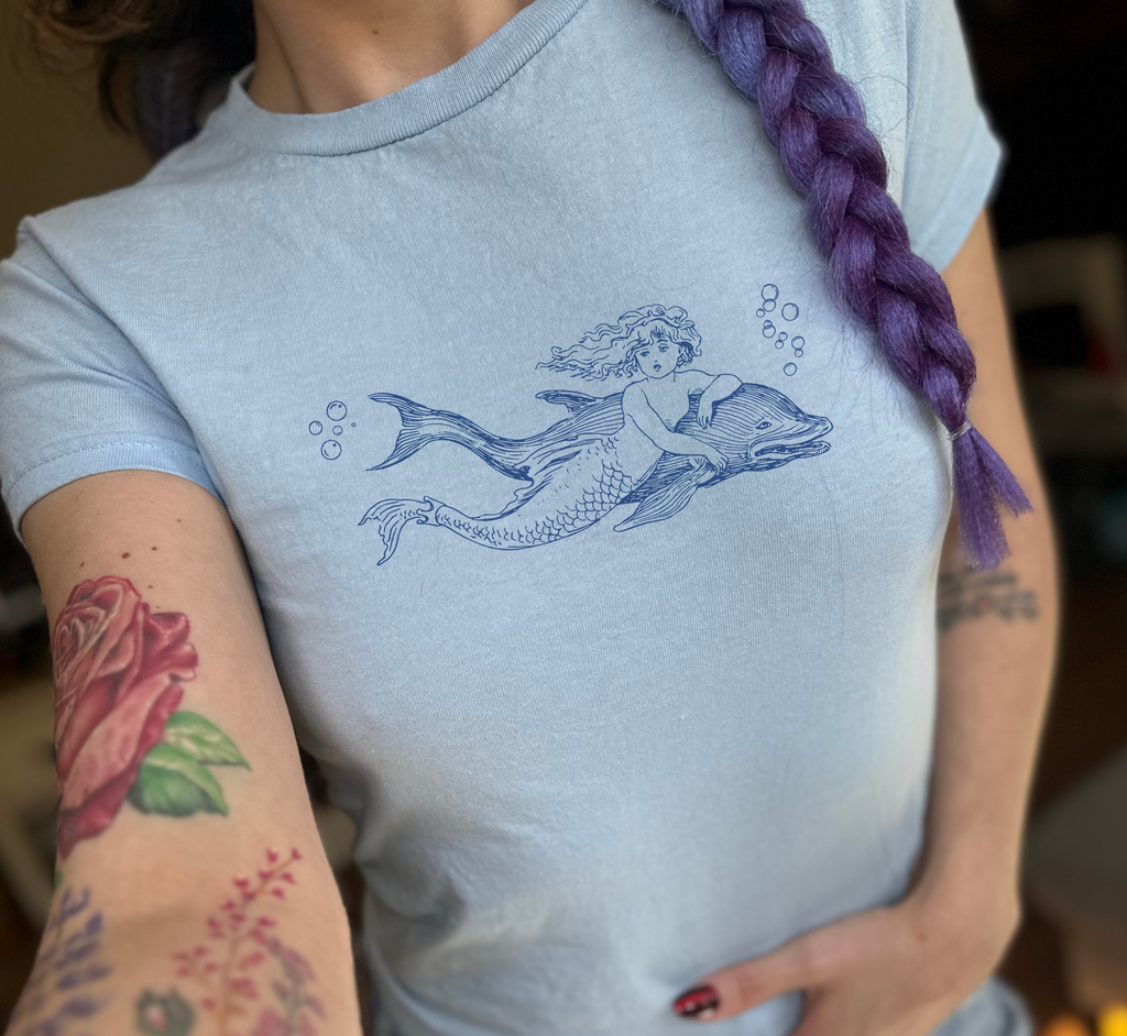 Mermaid & Dolphin Baby Tee
