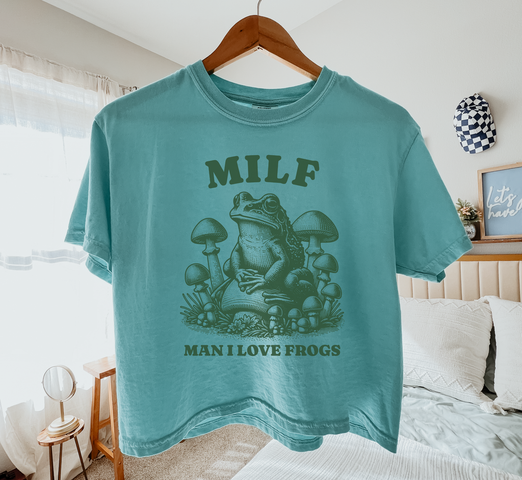 Man I Love Frogs Boxy T-Shirt