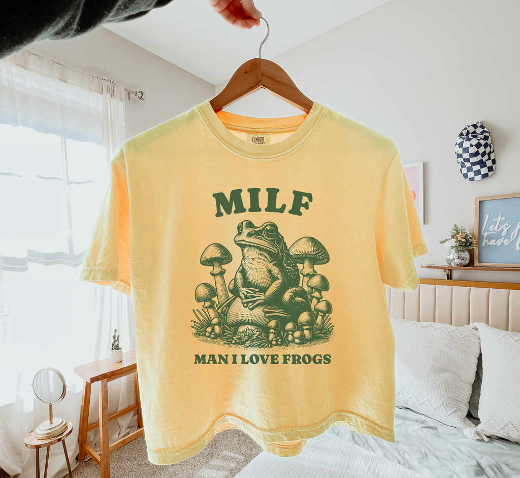Man I Love Frogs Boxy T-Shirt