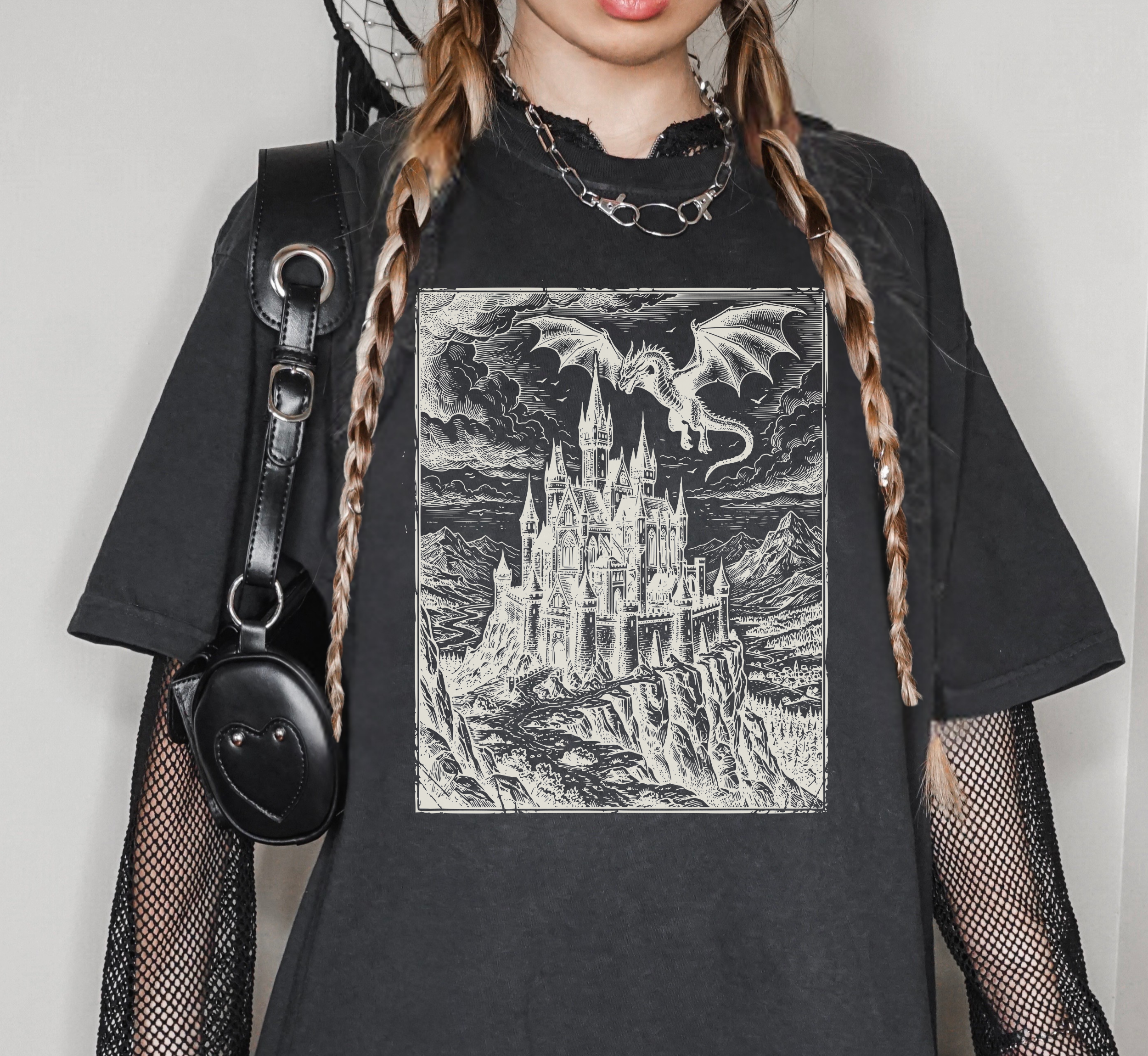 Medieval Dragon & Castle T-Shirt