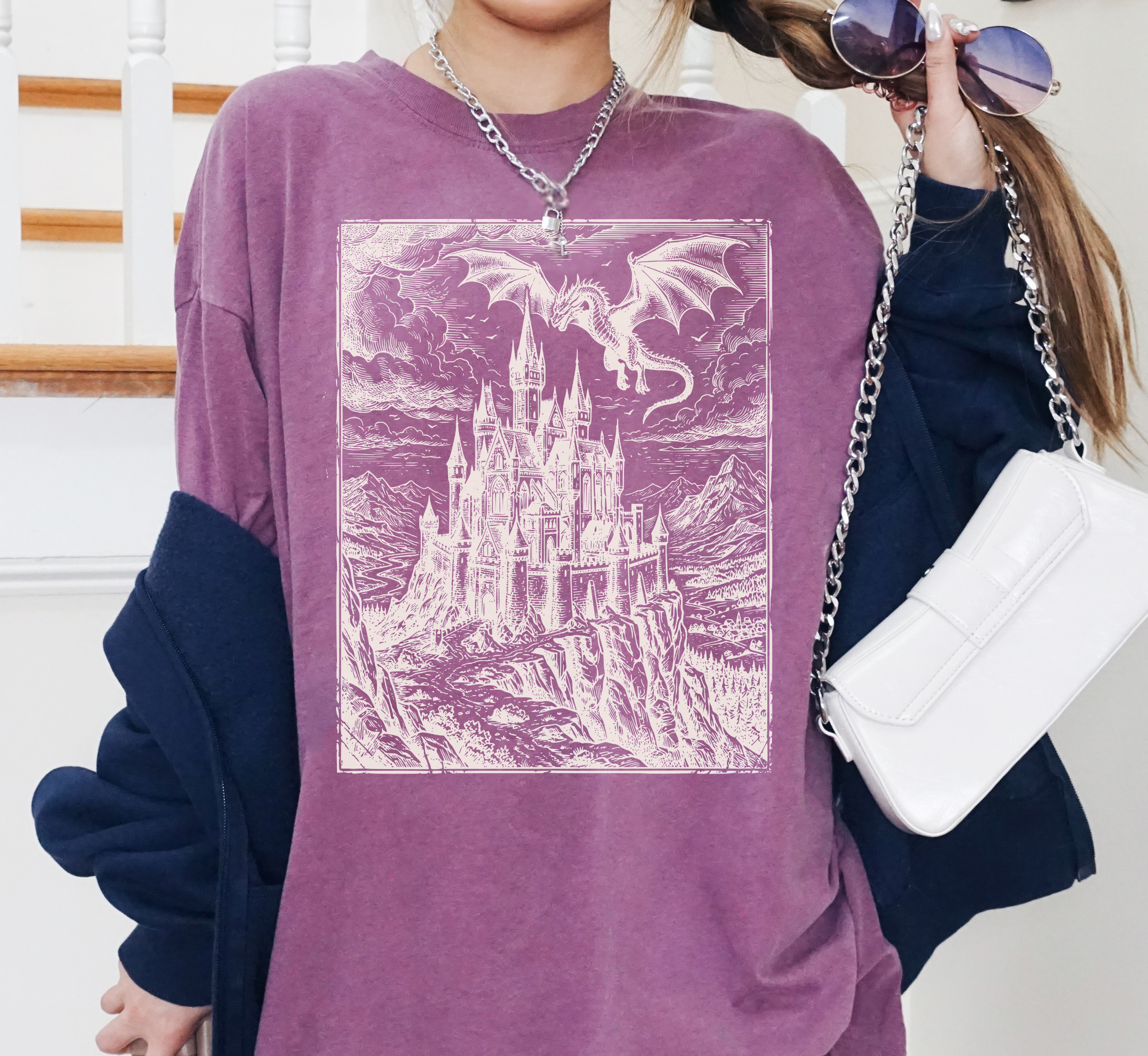 Medieval Dragon & Castle T-Shirt