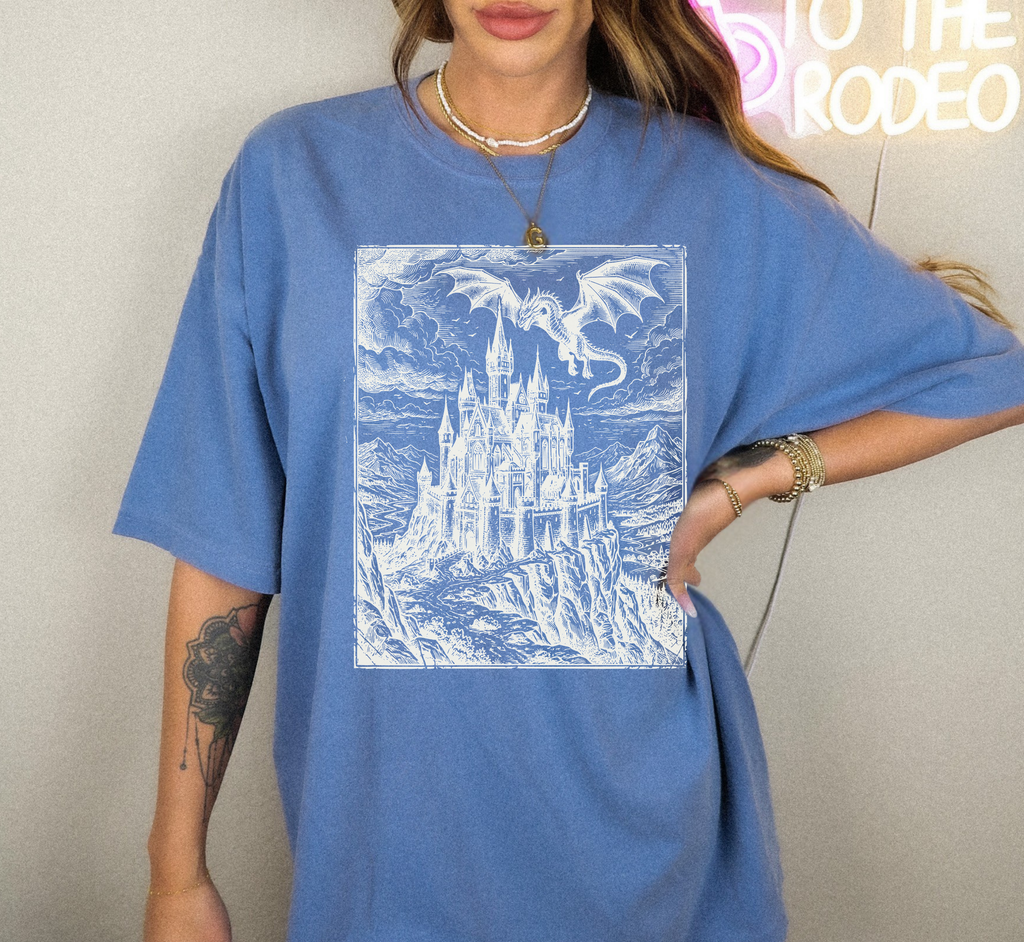 Medieval Dragon & Castle T-Shirt