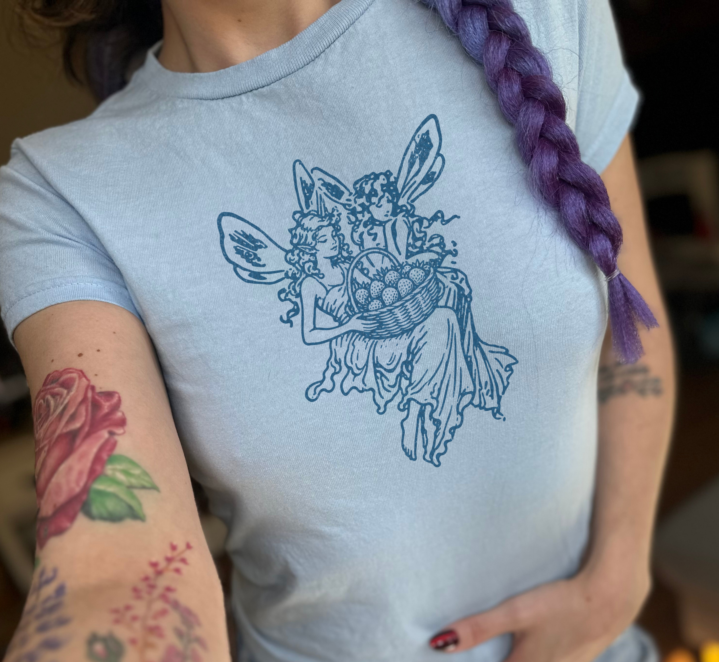 Medieval Fairies With Strawberries Baby Tee