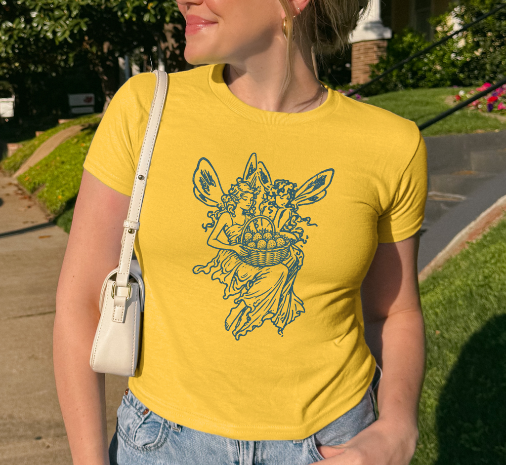Medieval Fairies With Strawberries Baby Tee