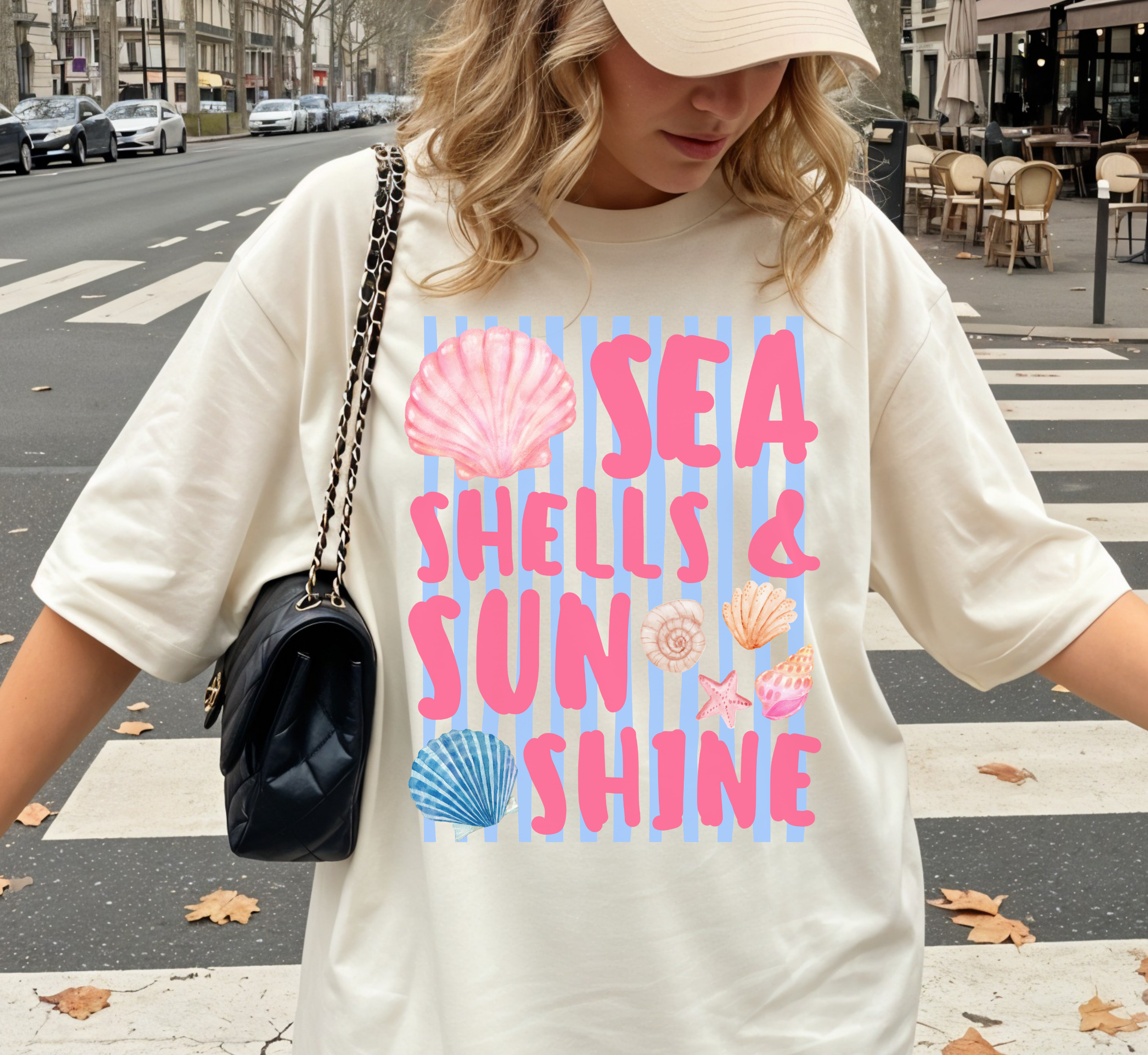 Seashells & Sunshine Stripes T-Shirt