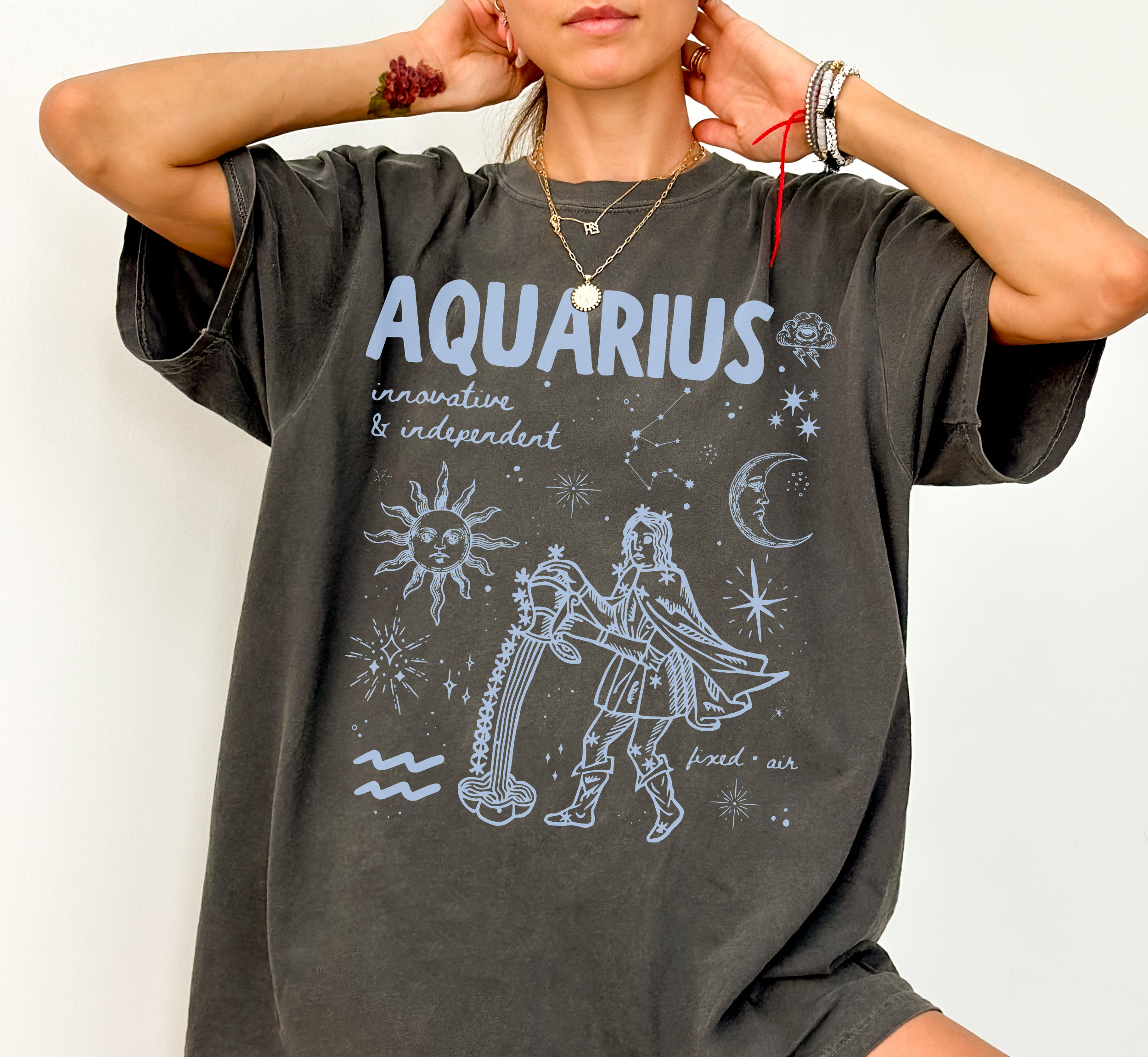 Medieval Aquarius Zodiac T-Shirt