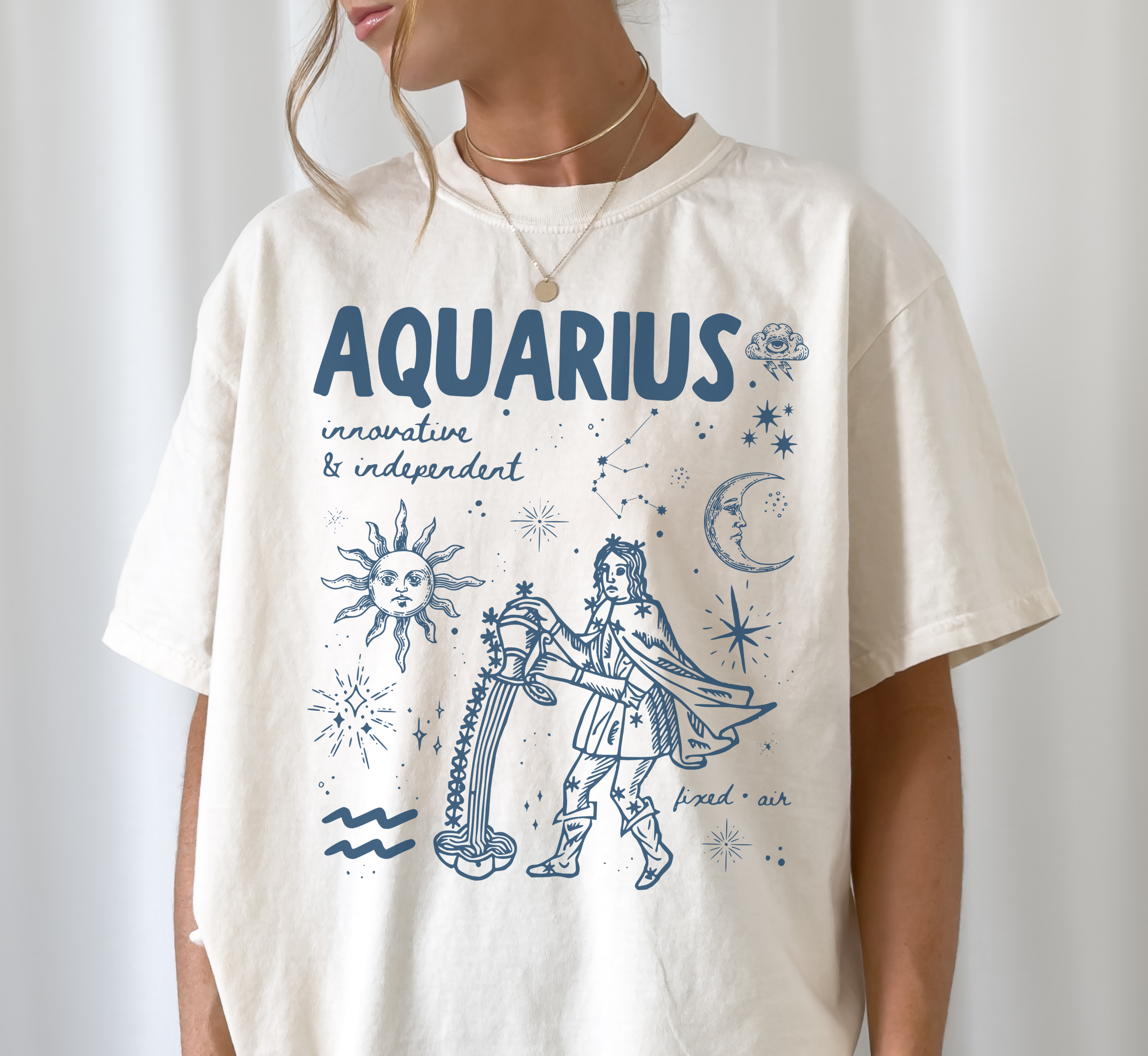 Medieval Aquarius Zodiac T-Shirt
