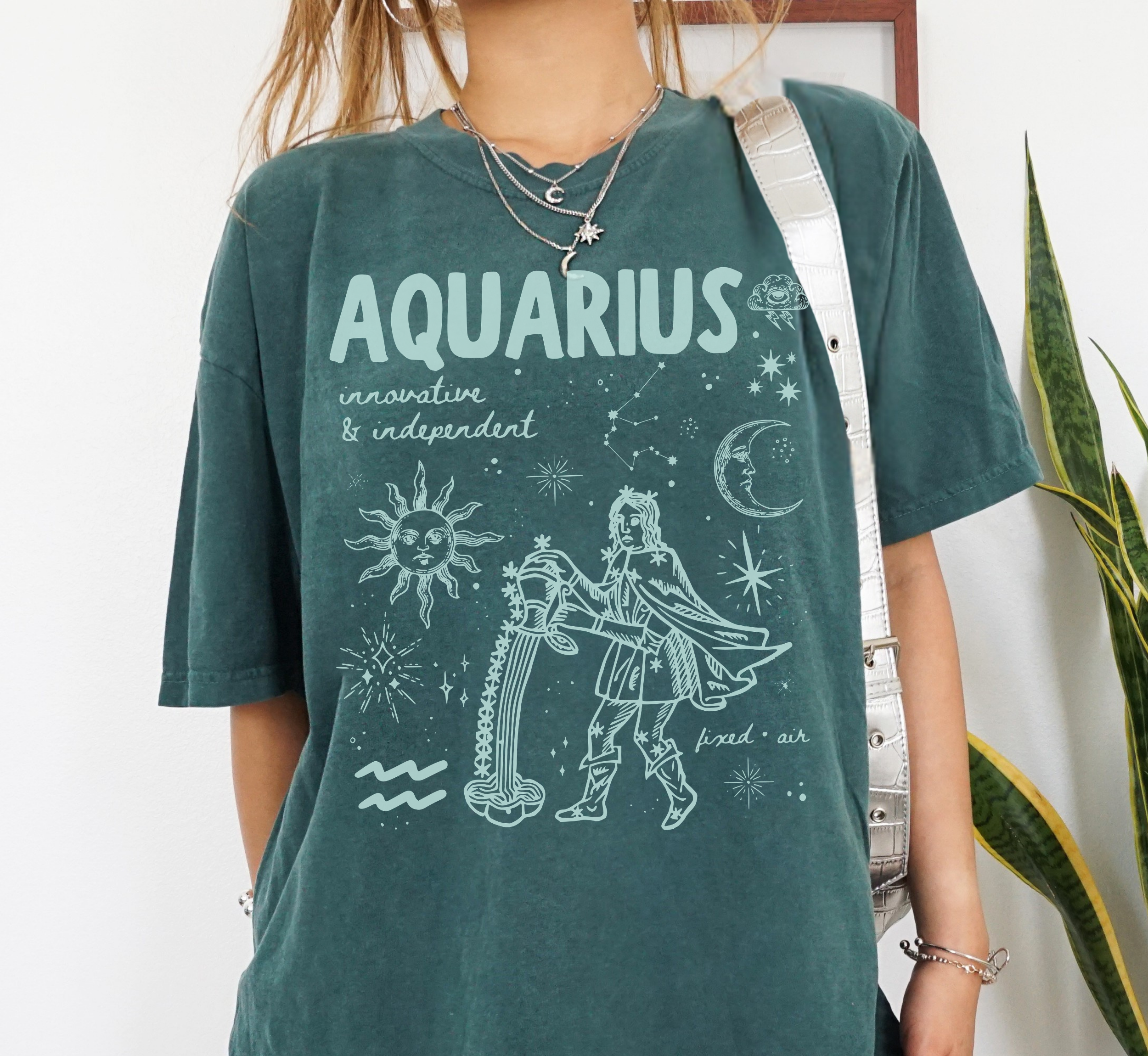 Medieval Aquarius Zodiac T-Shirt