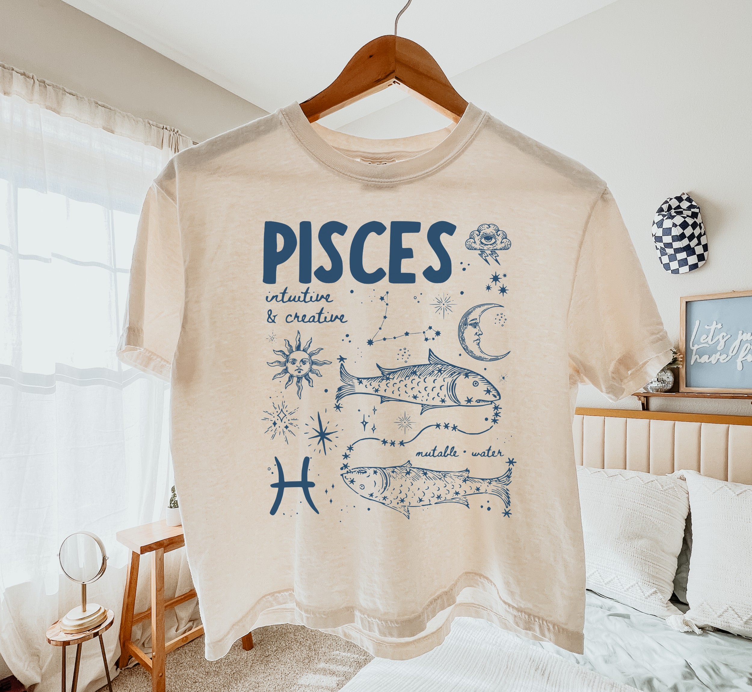 Medieval Pisces Zodiac Boxy Tee