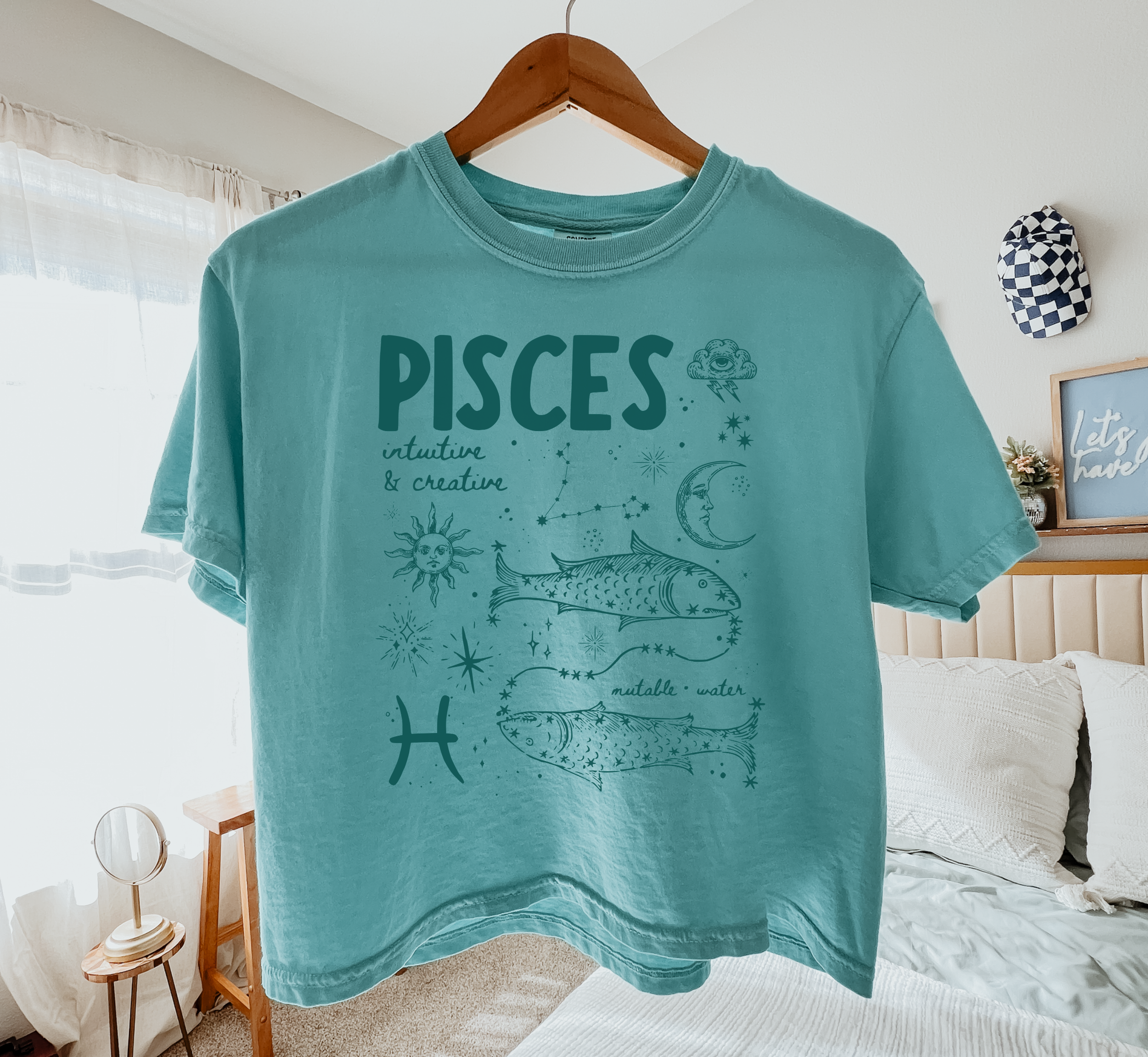 Medieval Pisces Zodiac Boxy Tee