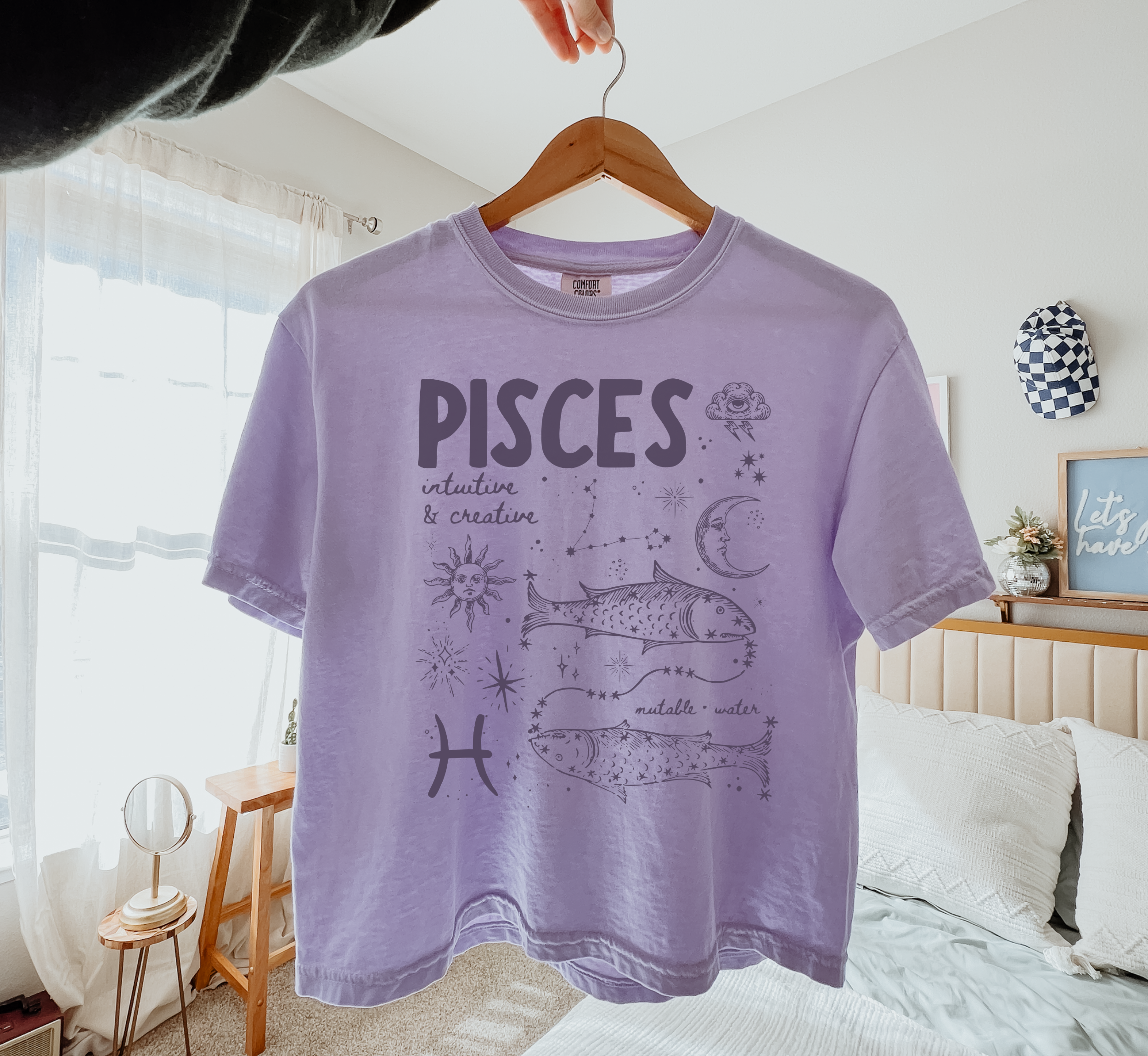 Medieval Pisces Zodiac Boxy Tee