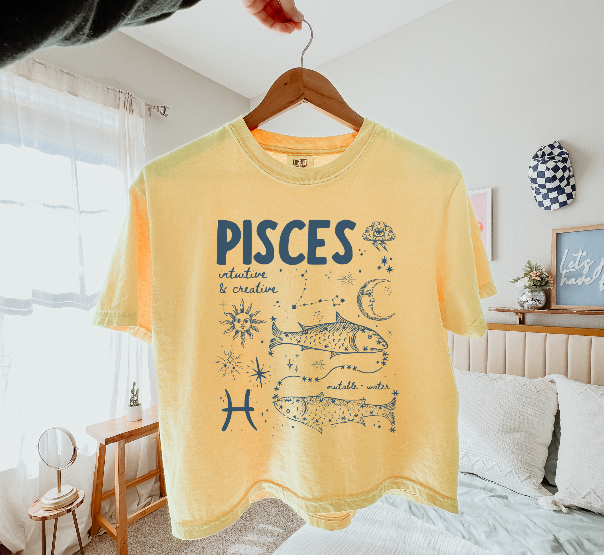 Medieval Pisces Zodiac Boxy Tee
