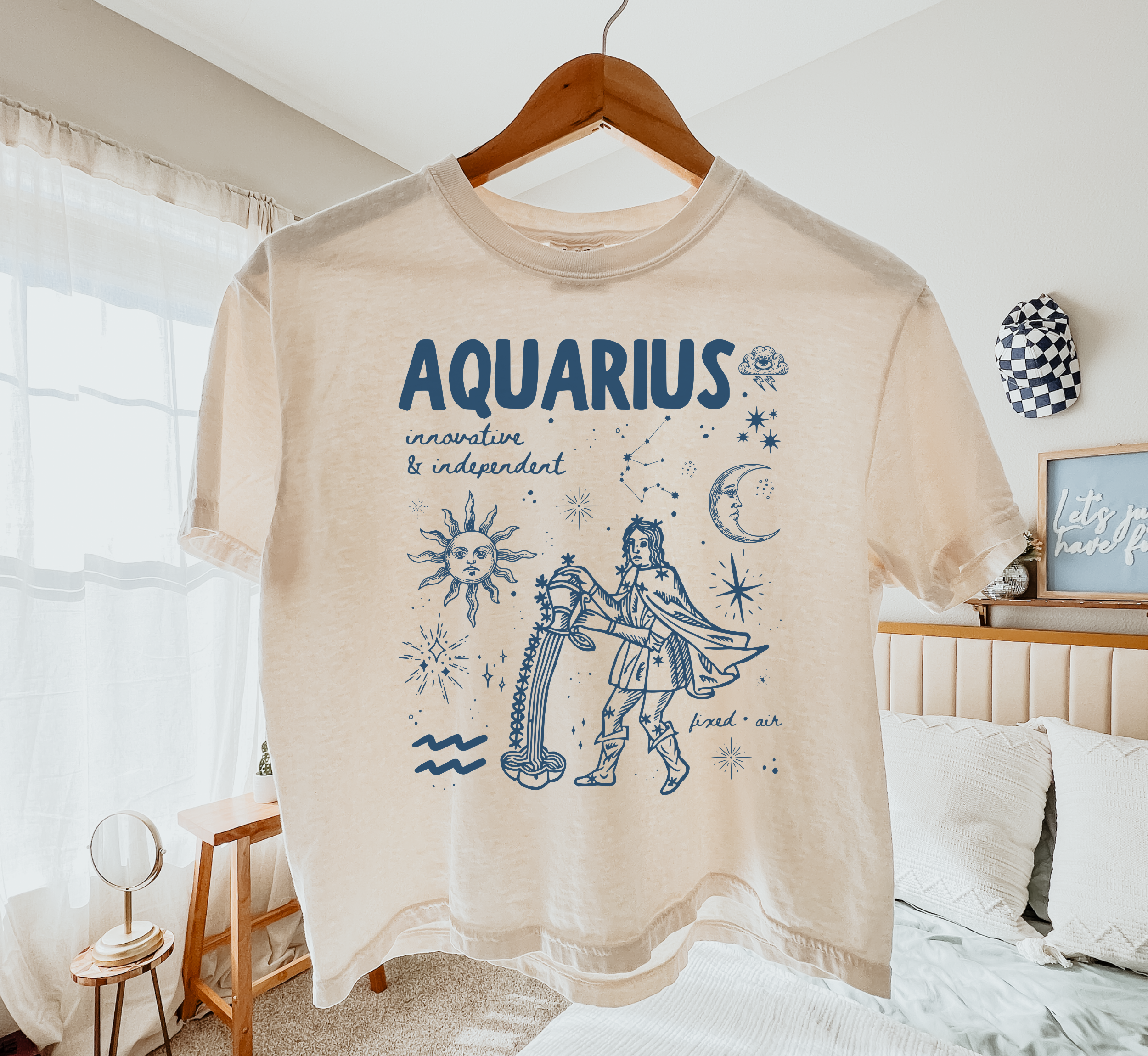 Medieval Aquarius Zodiac Boxy Tee