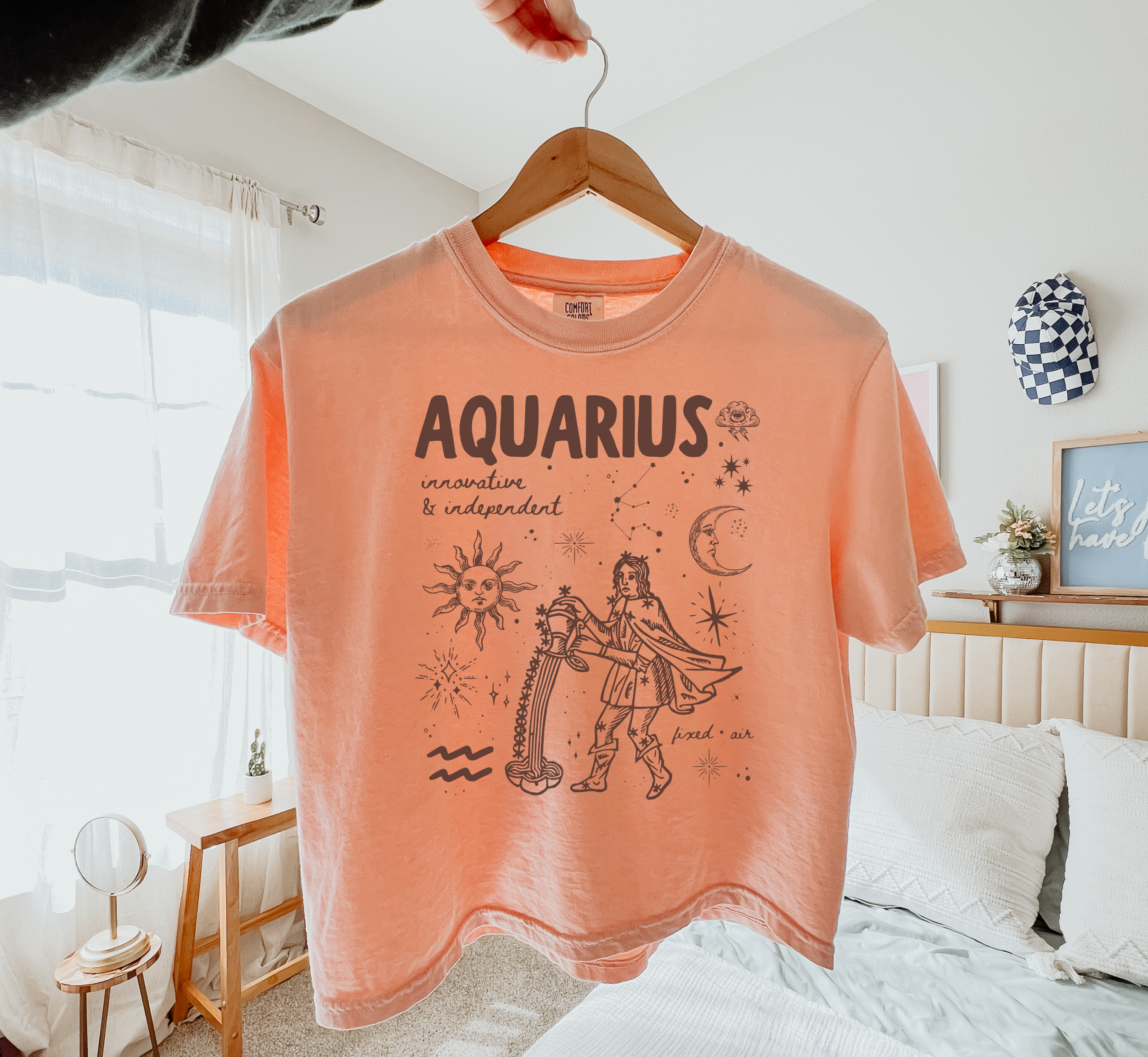 Medieval Aquarius Zodiac Boxy Tee