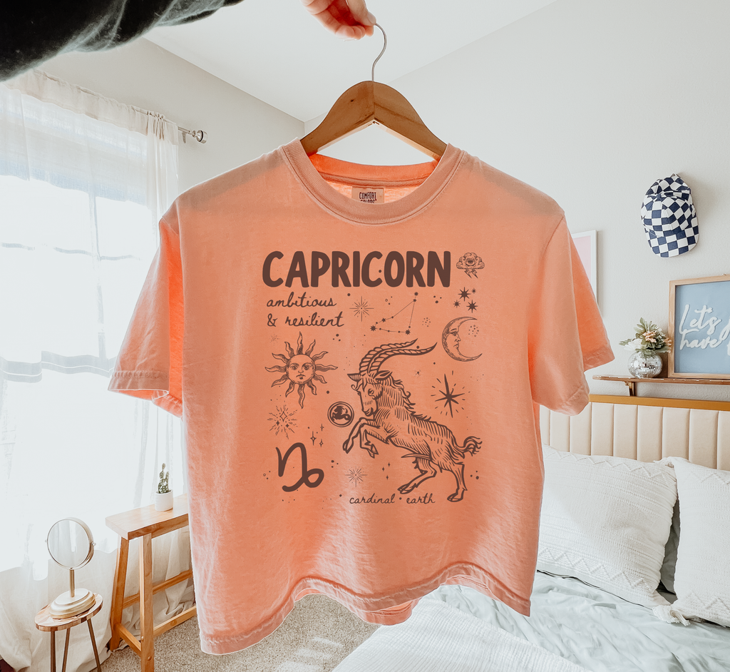 Medieval Capricorn Zodiac Boxy Tee