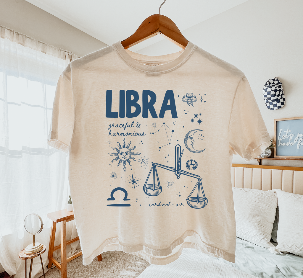 Medieval Libra Zodiac Boxy Tee