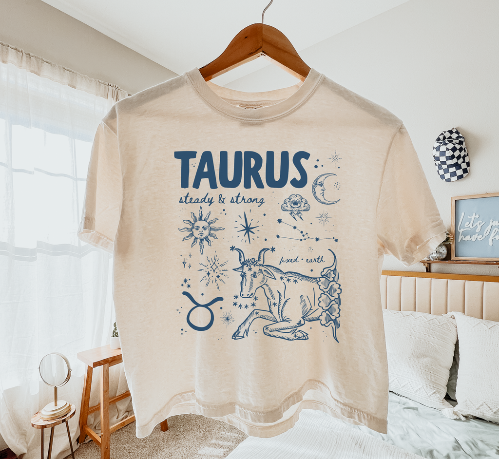 Medieval Taurus Zodiac Boxy Tee