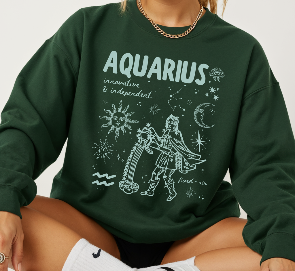 Medieval Aquarius Zodiac Sweatshirt