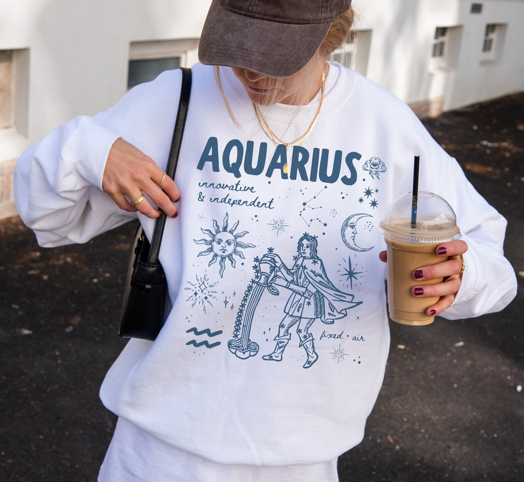 Medieval Aquarius Zodiac Sweatshirt