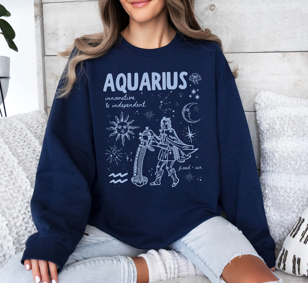Medieval Aquarius Zodiac Sweatshirt