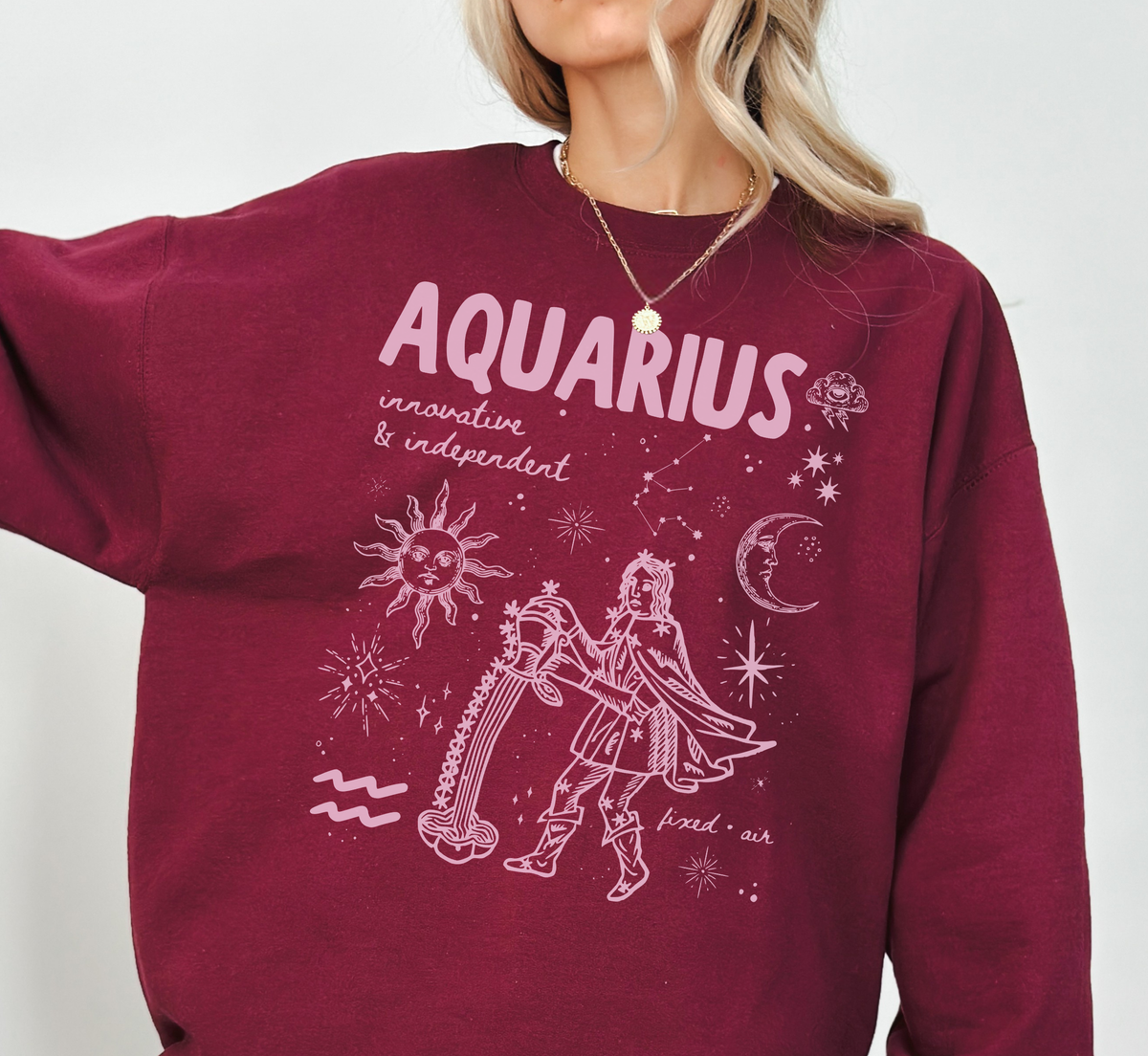 Medieval Aquarius Zodiac Sweatshirt