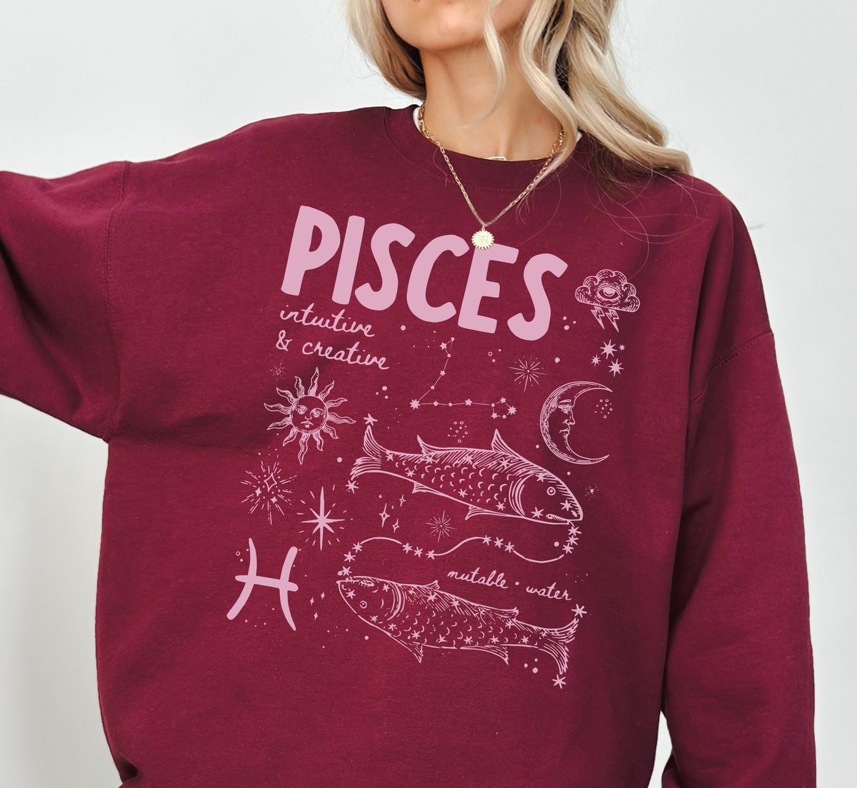 Medieval Pisces Zodiac Sweatshirt